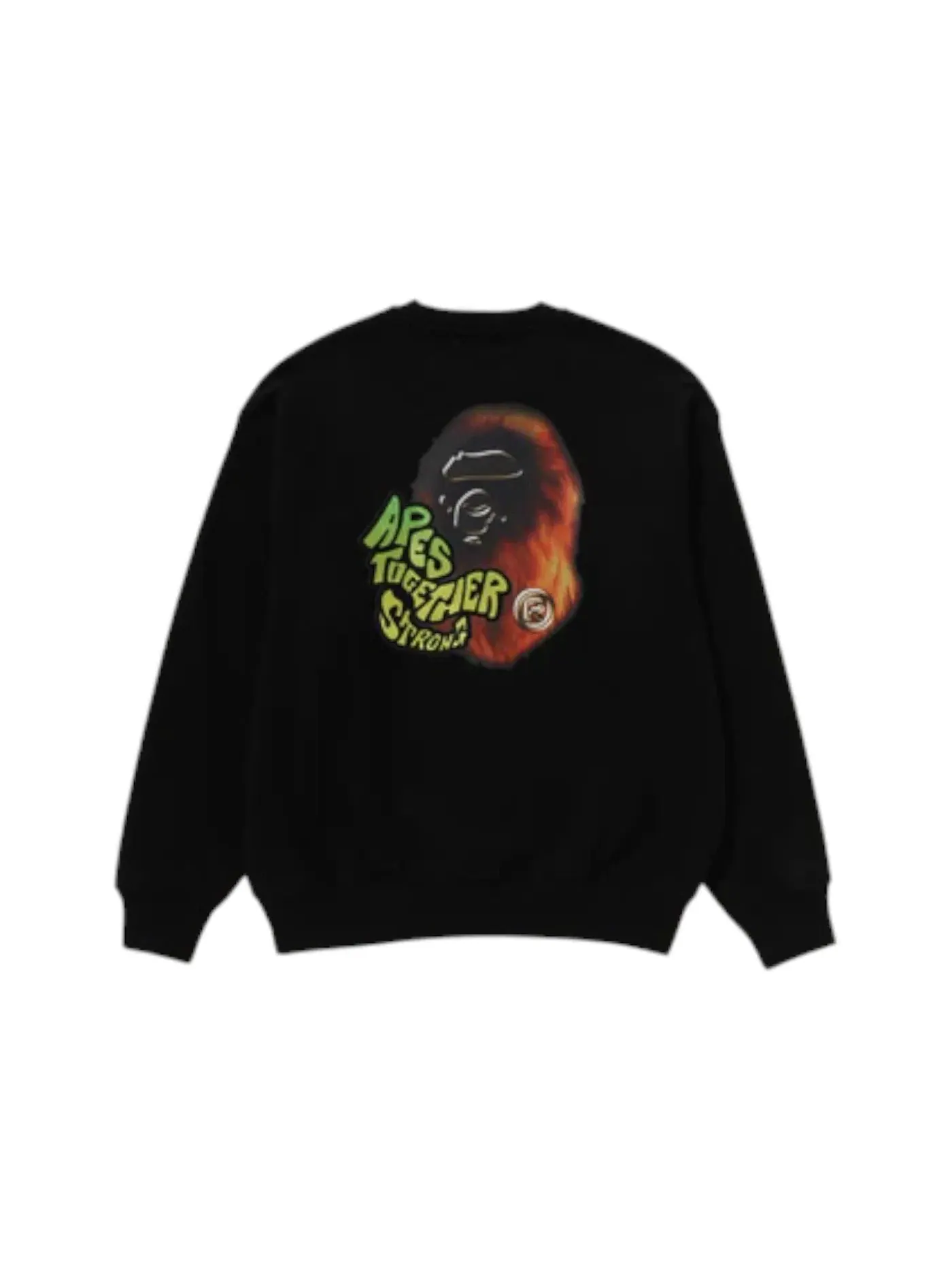 Мужской свитшот с принтом BAPE Sport Graphic Crewneck — изображение 1 из 2, черный