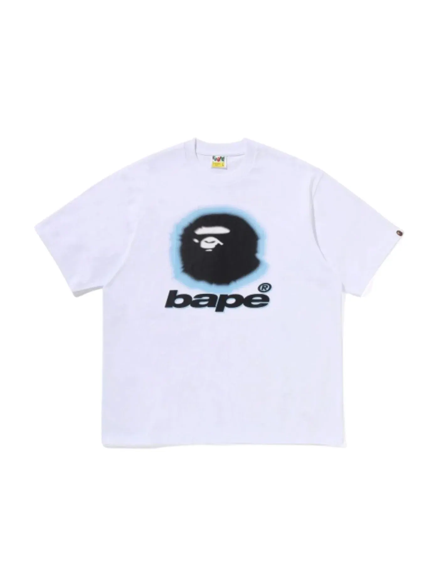 Мужская футболка с принтом BAPE Spray Ape Head Relaxed Tee — изображение 1 из 2, белый