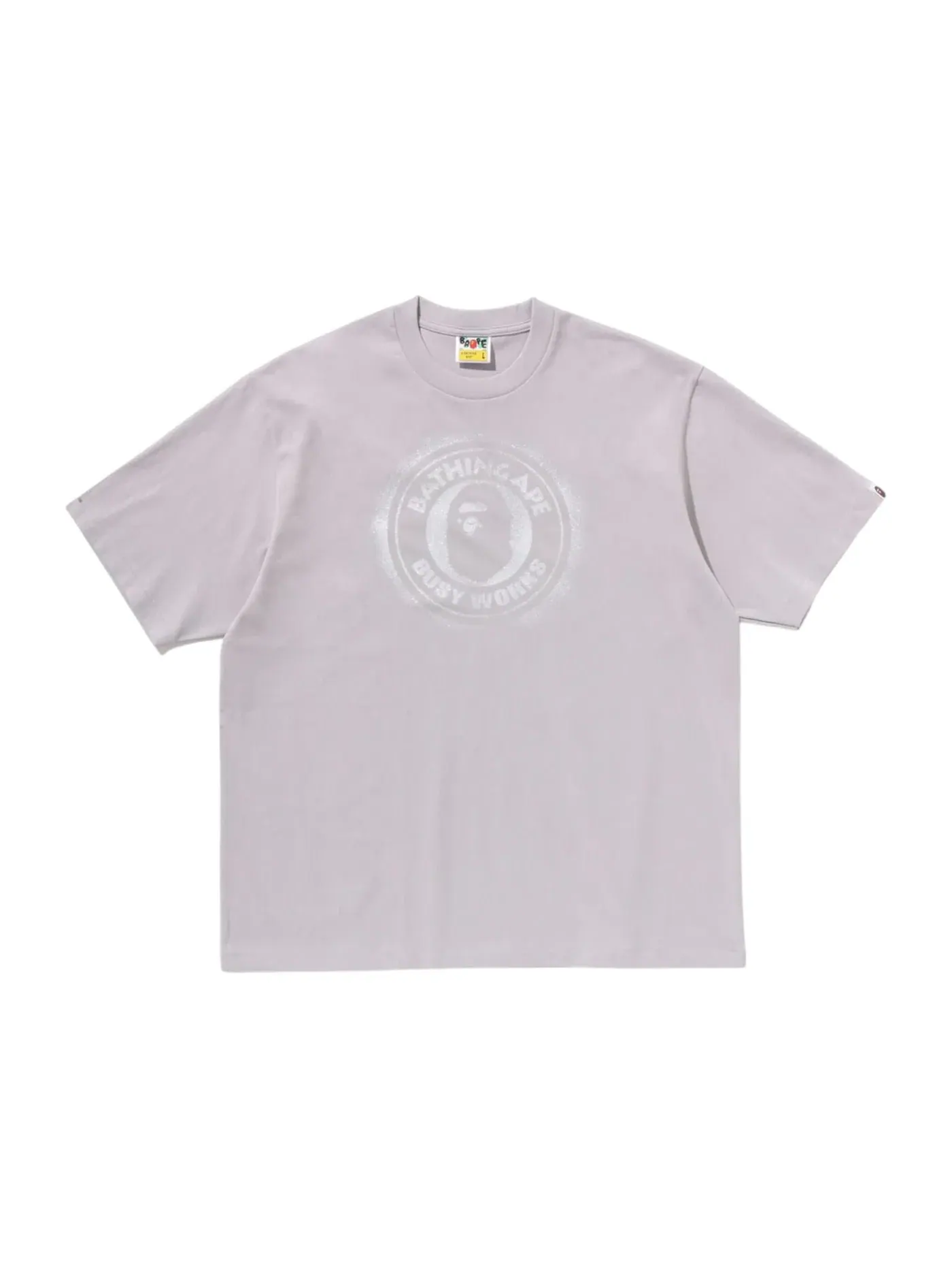 Мужская футболка свободного кроя BAPE Spray Print Busy Works Relaxed Fit Tee — изображение 1 из 1, серый
