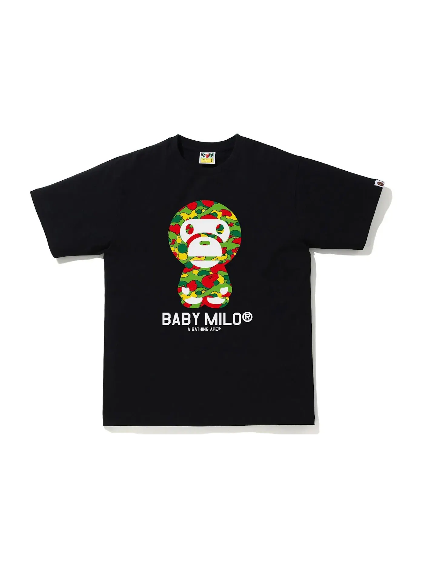 Мужская футболка с принтом BAPE Sta Camo Baby Milo BAPE — изображение 1 из 1, черный/мульти