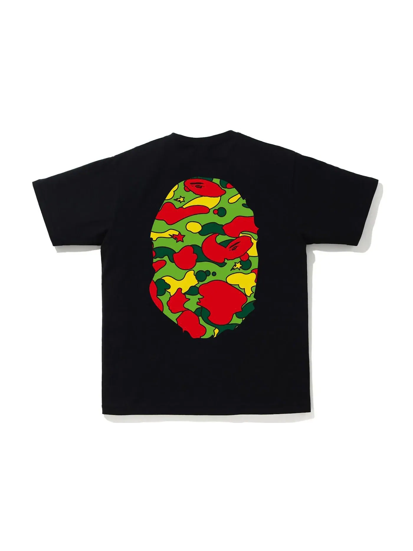 Мужская футболка с принтом BAPE Sta Camo Big Ape Head Tee BAPE — изображение 2 из 2, черный/мульти