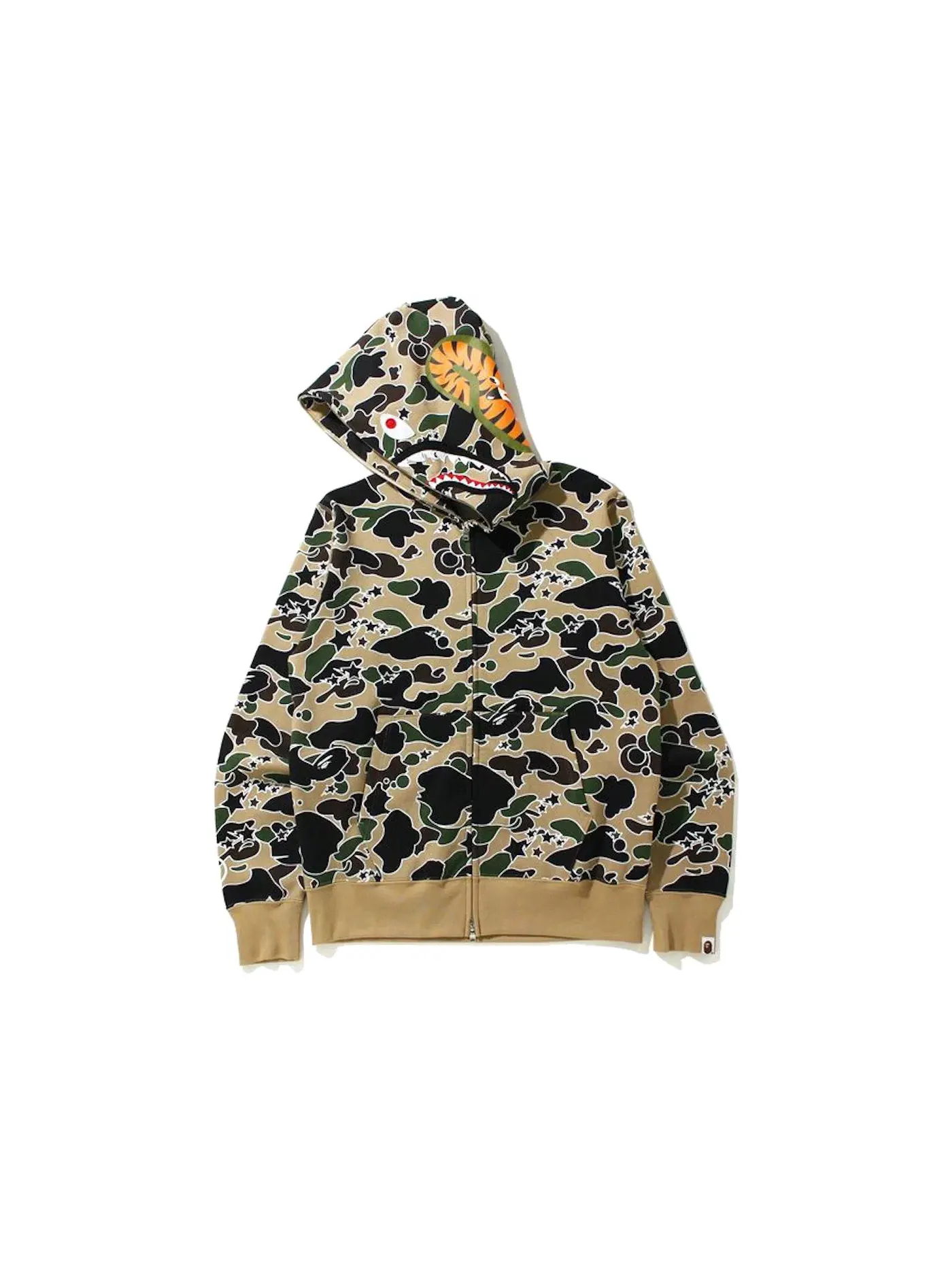 Мужская худи BAPE Sta Camo Shark Full Zip Hoodie BAPE — изображение 2 из 2, желтый