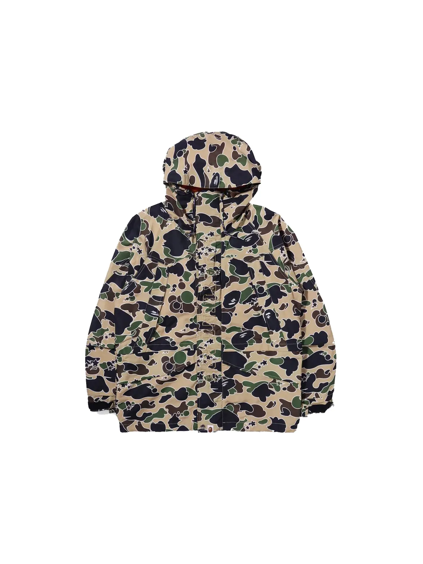Мужская куртка с камуфляжным принтом BAPE Sta Camo Snowboard Jacket BAPE — изображение 1 из 1, желтый