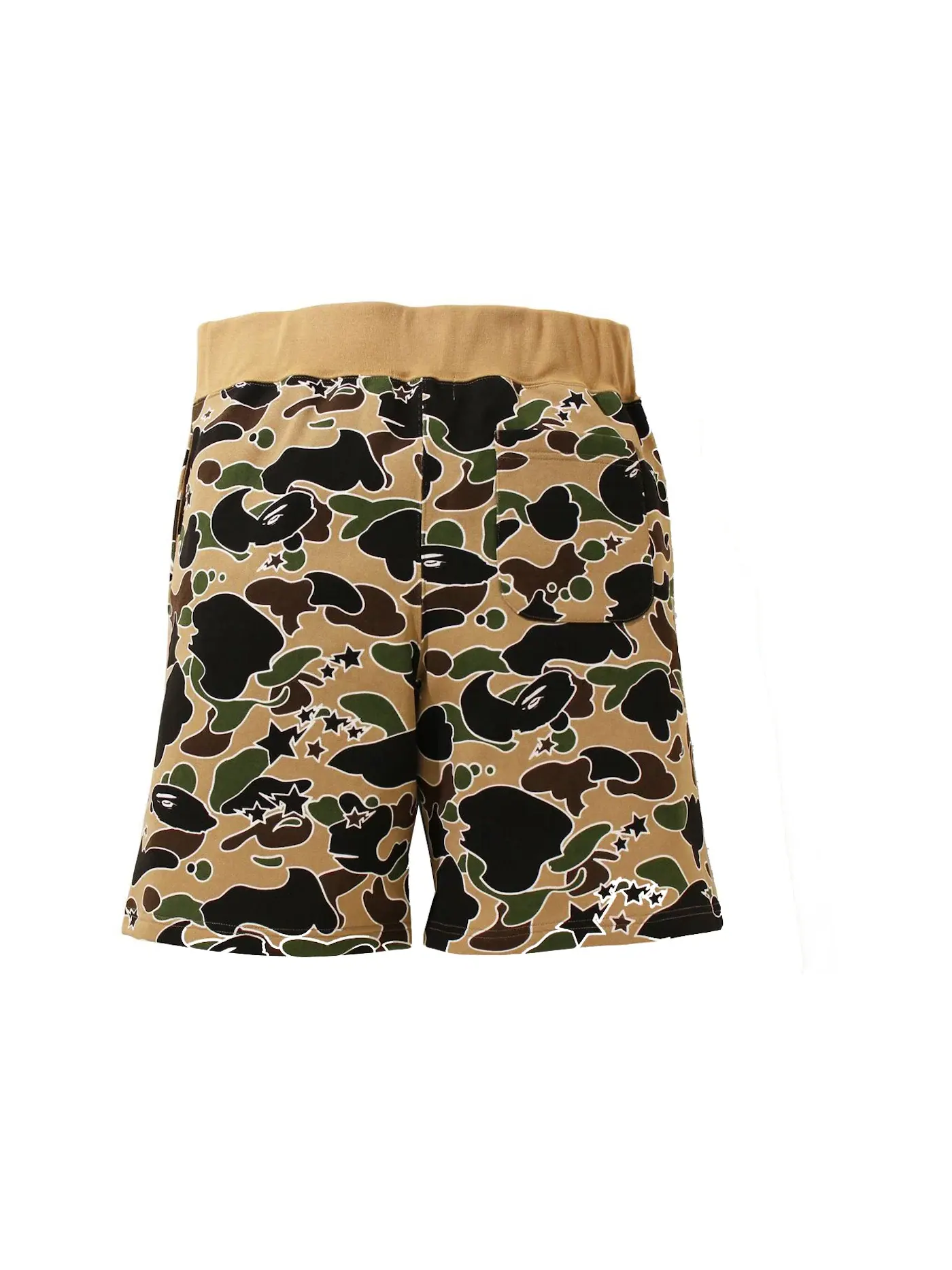 Мужские шорты с камуфляжным принтом BAPE Sta Camo — изображение 2 из 2, желтый