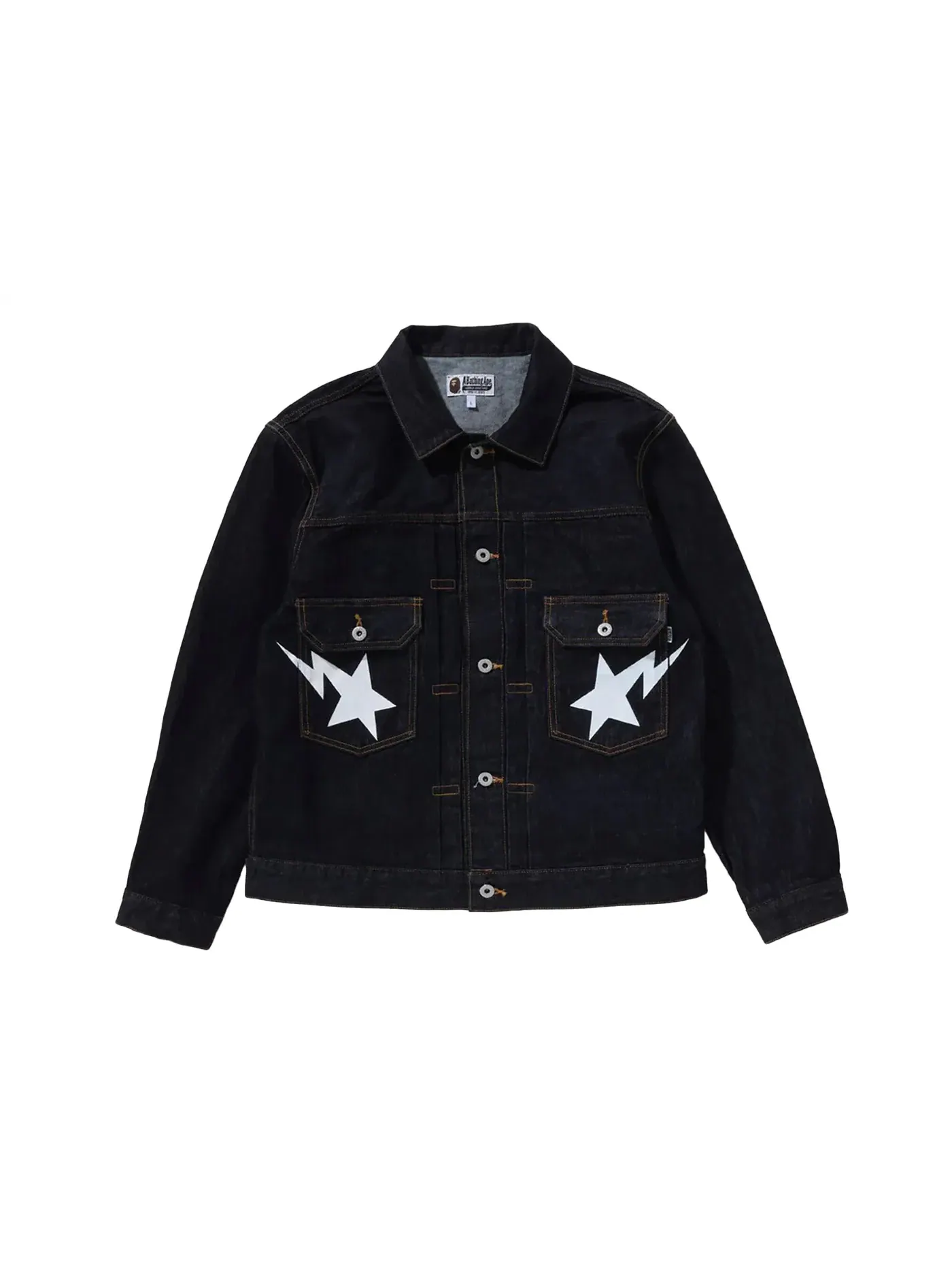Мужская джинсовая куртка BAPE Sta Denim Type-02 Jacket BAPE — изображение 1 из 2, черный