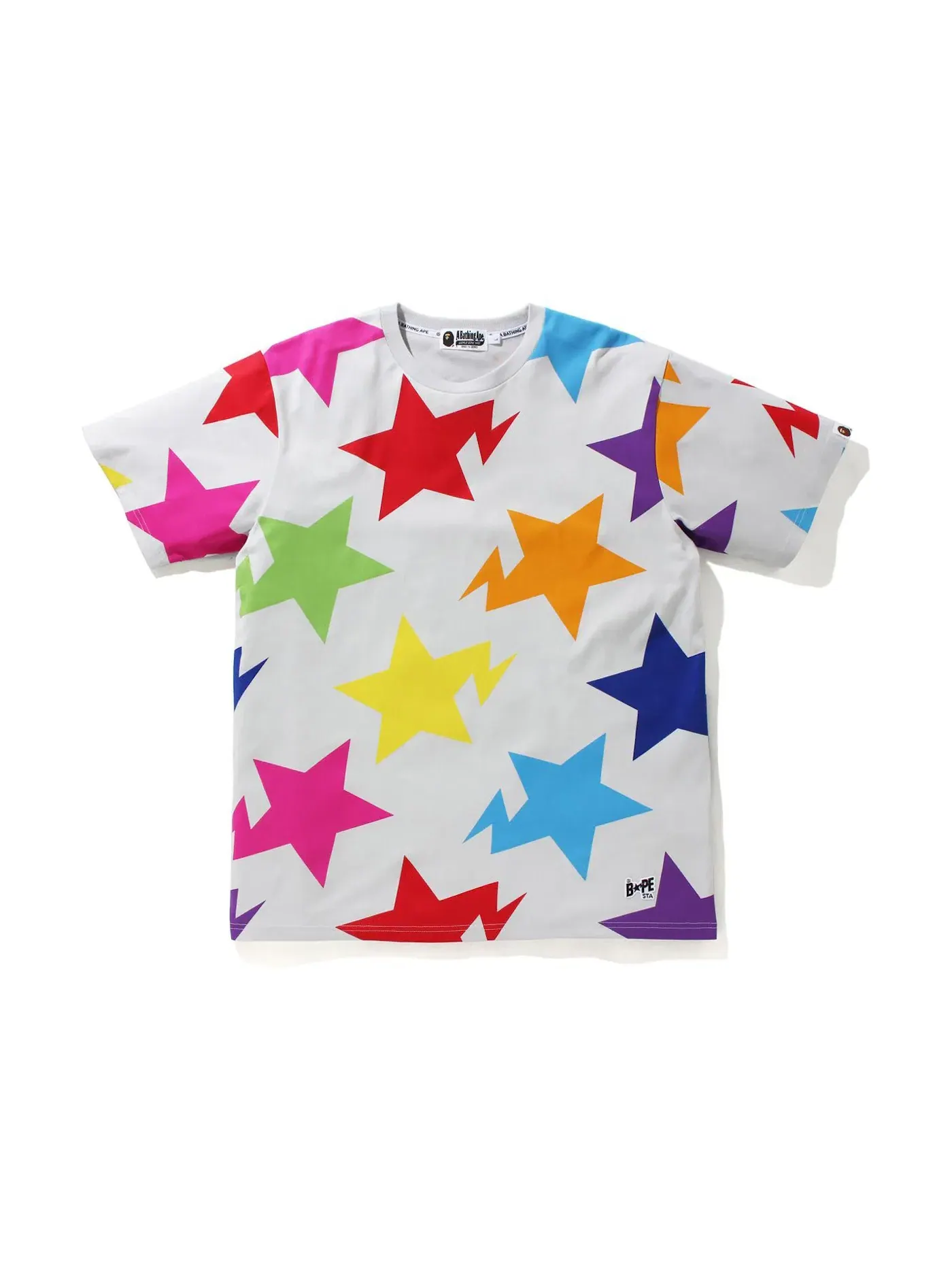 Мужская футболка с принтом BAPE Sta Pattern Relaxed Fit Tee BAPE — изображение 1 из 2, мульти