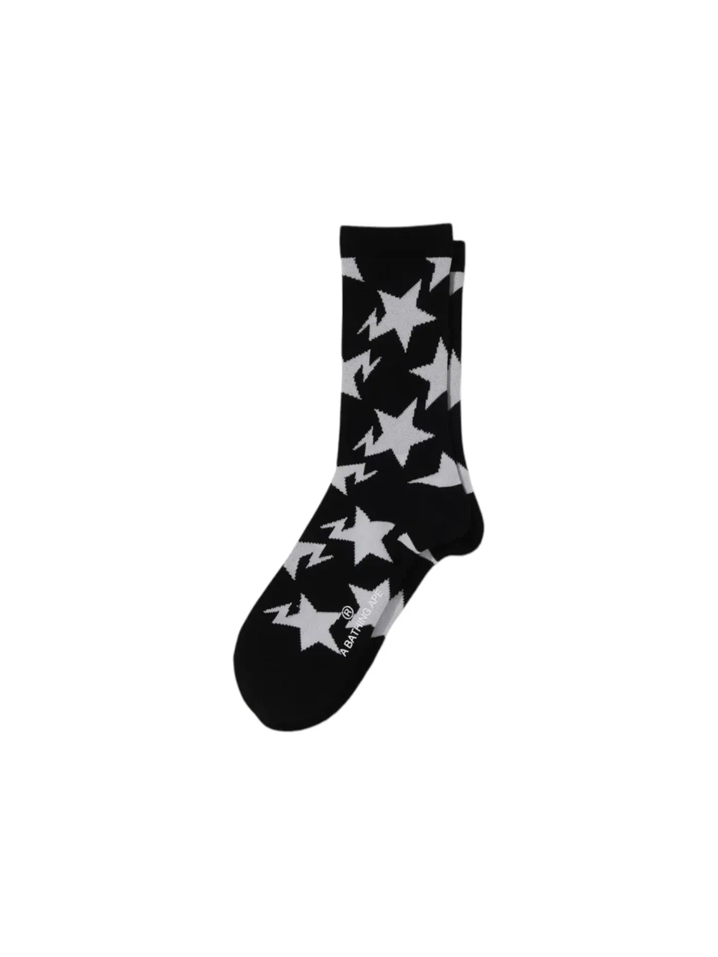 Мужские носки с принтом BAPE Sta Pattern BAPE — изображение 1 из 1, черный