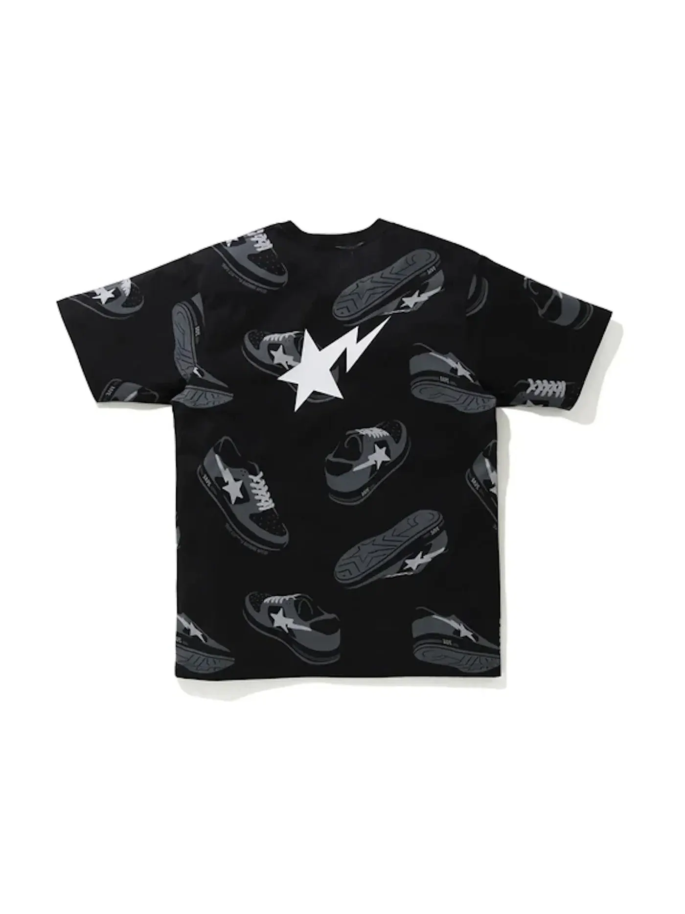 Мужская футболка с принтом BAPE Sta Random Tee BAPE — изображение 2 из 2, черный