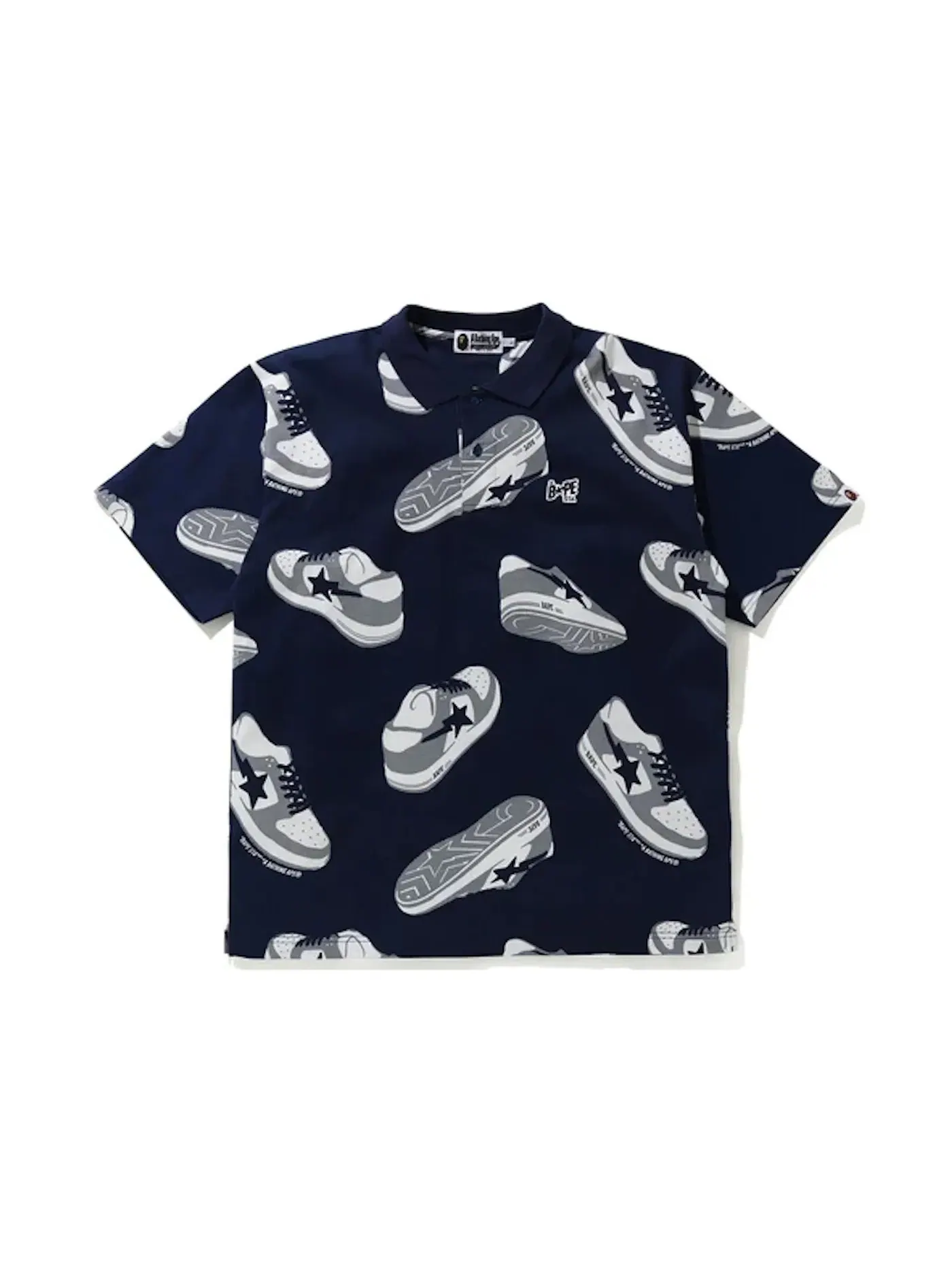 Мужское поло BAPE Sta Random Relaxed Polo BAPE — изображение 1 из 2, темно-синий
