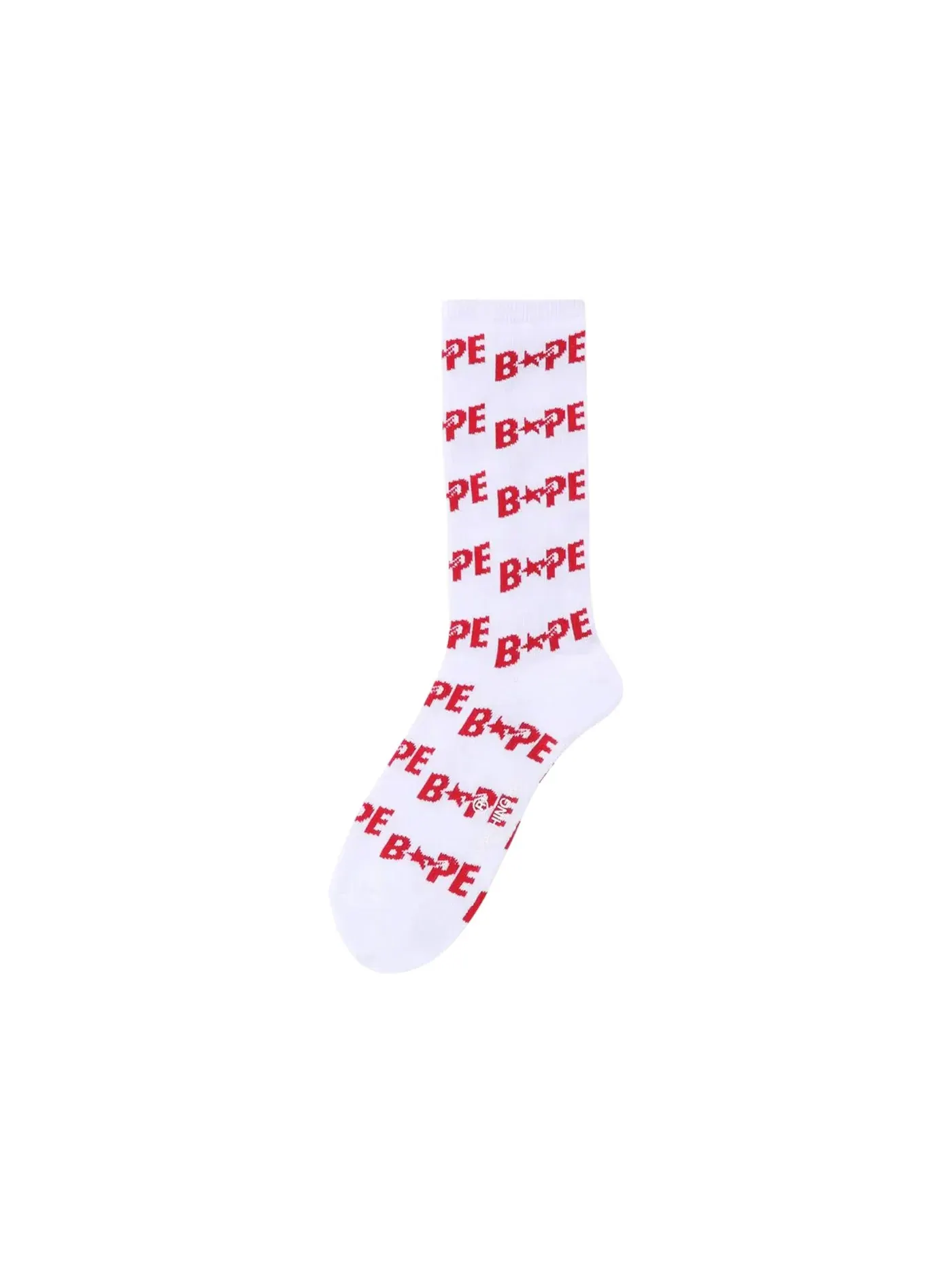 Мужские носки BAPE Socks — изображение 1 из 1, белый/красный