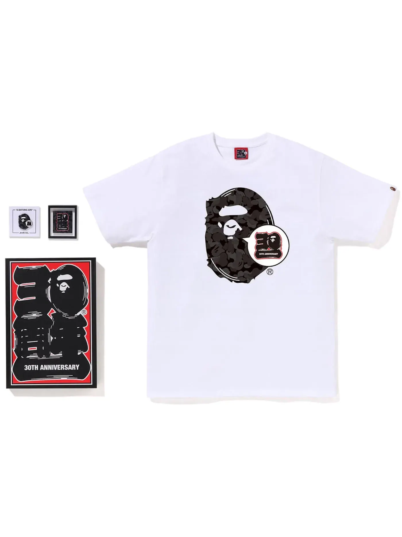 Мужской комплект футболок с принтом Ape Head Tee Set BAPE — изображение 1 из 2, белый
