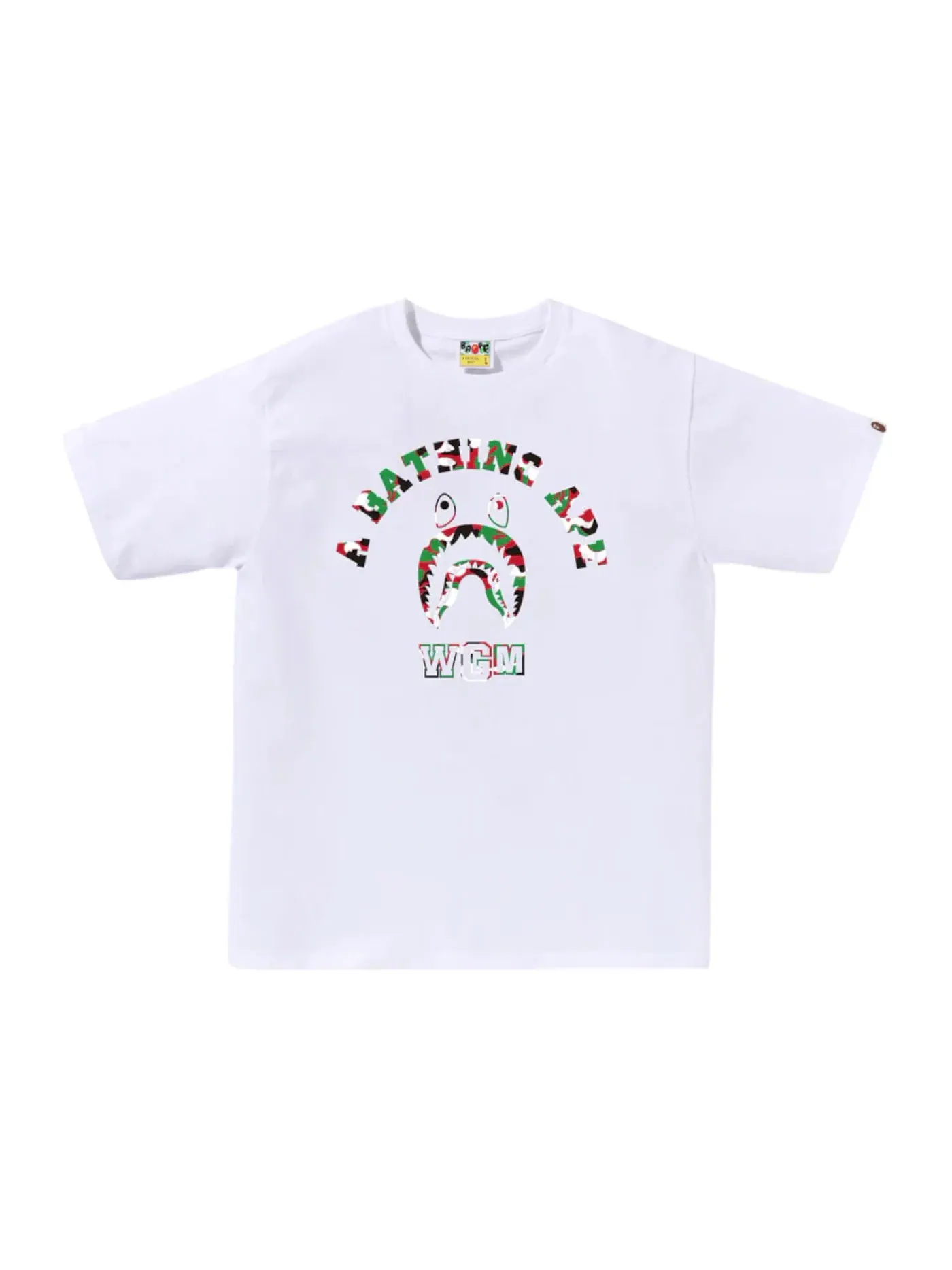 Мужская футболка с принтом Shark College BAPE — изображение 1 из 1, белый