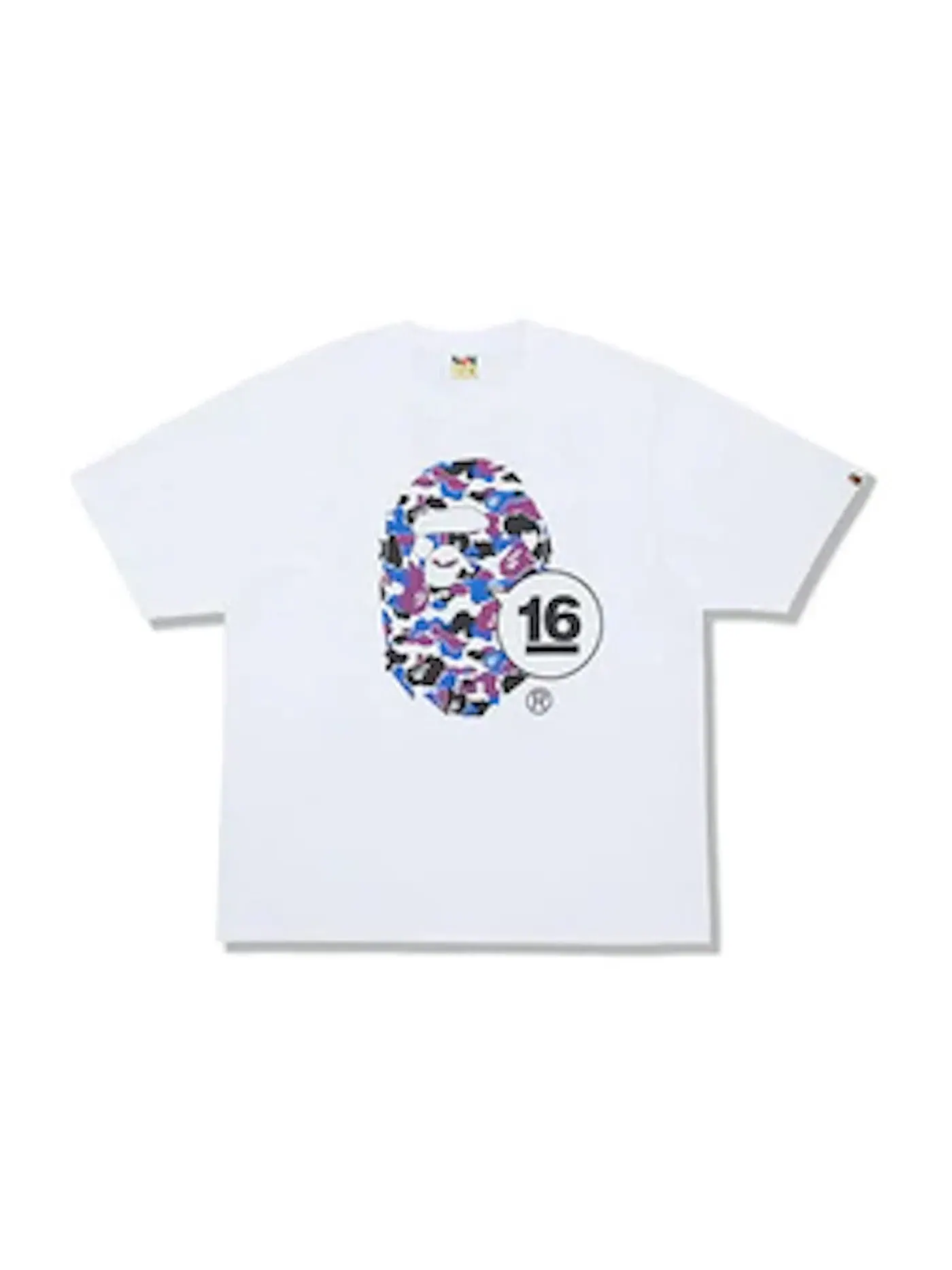 Мужская футболка с принтом BAPE Store Hong Kong 16th Anniversary HK Camo Tee BAPE