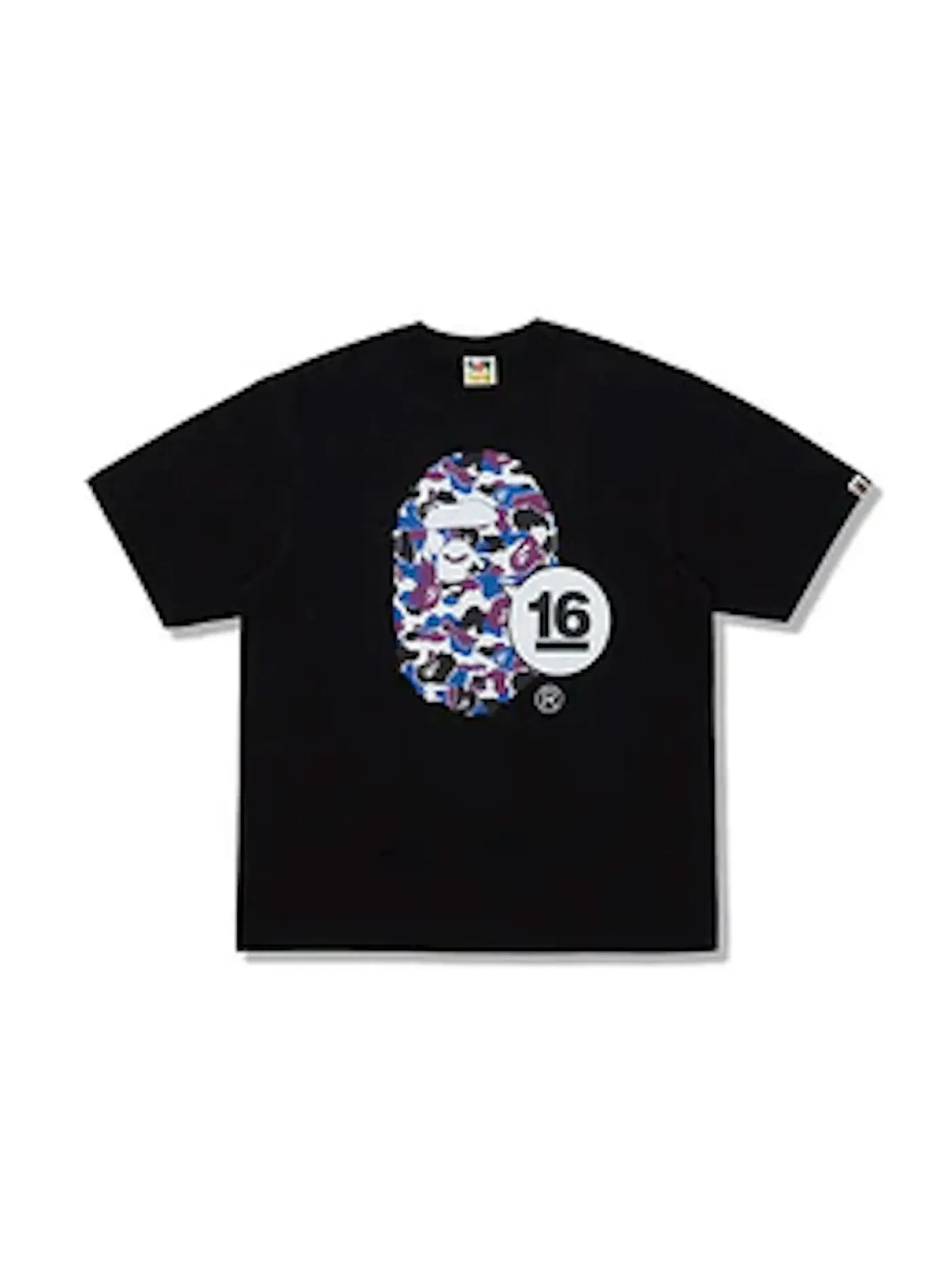 Мужская футболка с принтом BAPE Store Hong Kong 16th Anniversary HK Camo Tee BAPE