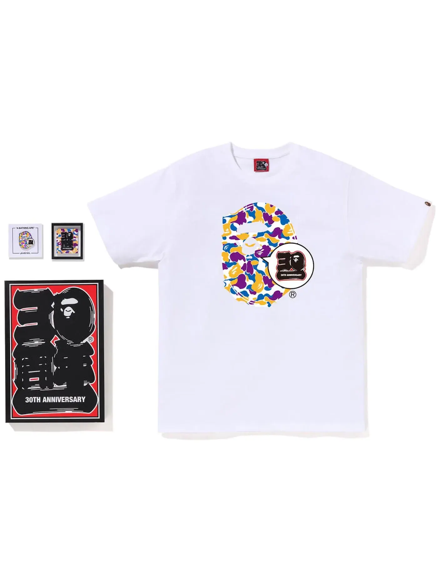 Мужской комплект футболок с принтом Ape Head Tee Set BAPE