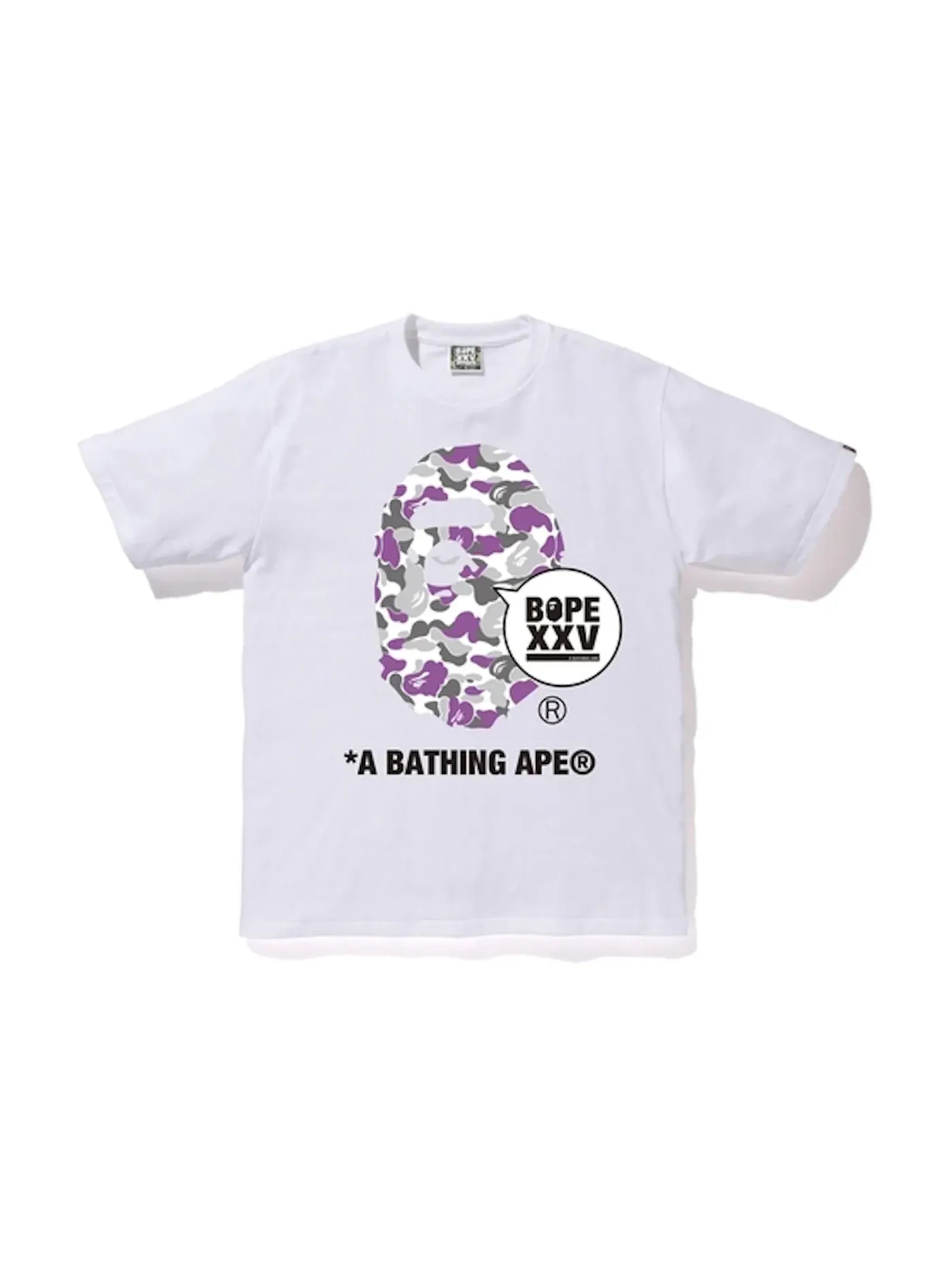 Мужская футболка с принтом BAPE Store New York XXV Ape Head Tee