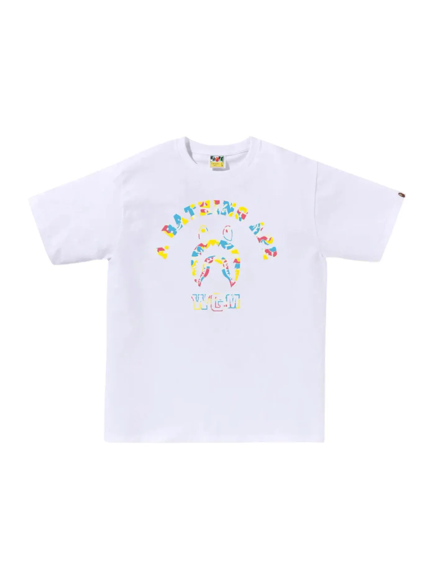 Мужская футболка с принтом Shark College BAPE