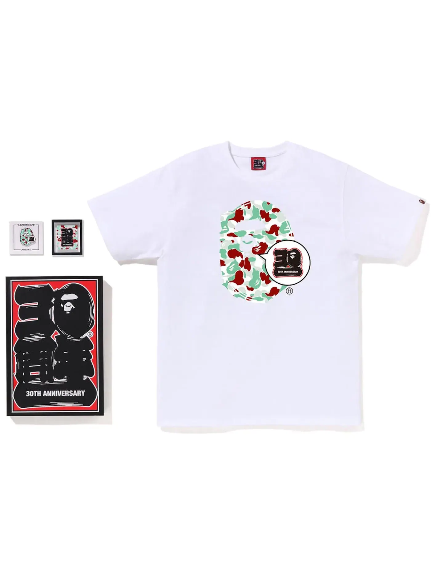 Мужской комплект футболок с принтом Ape Head Tee Set BAPE