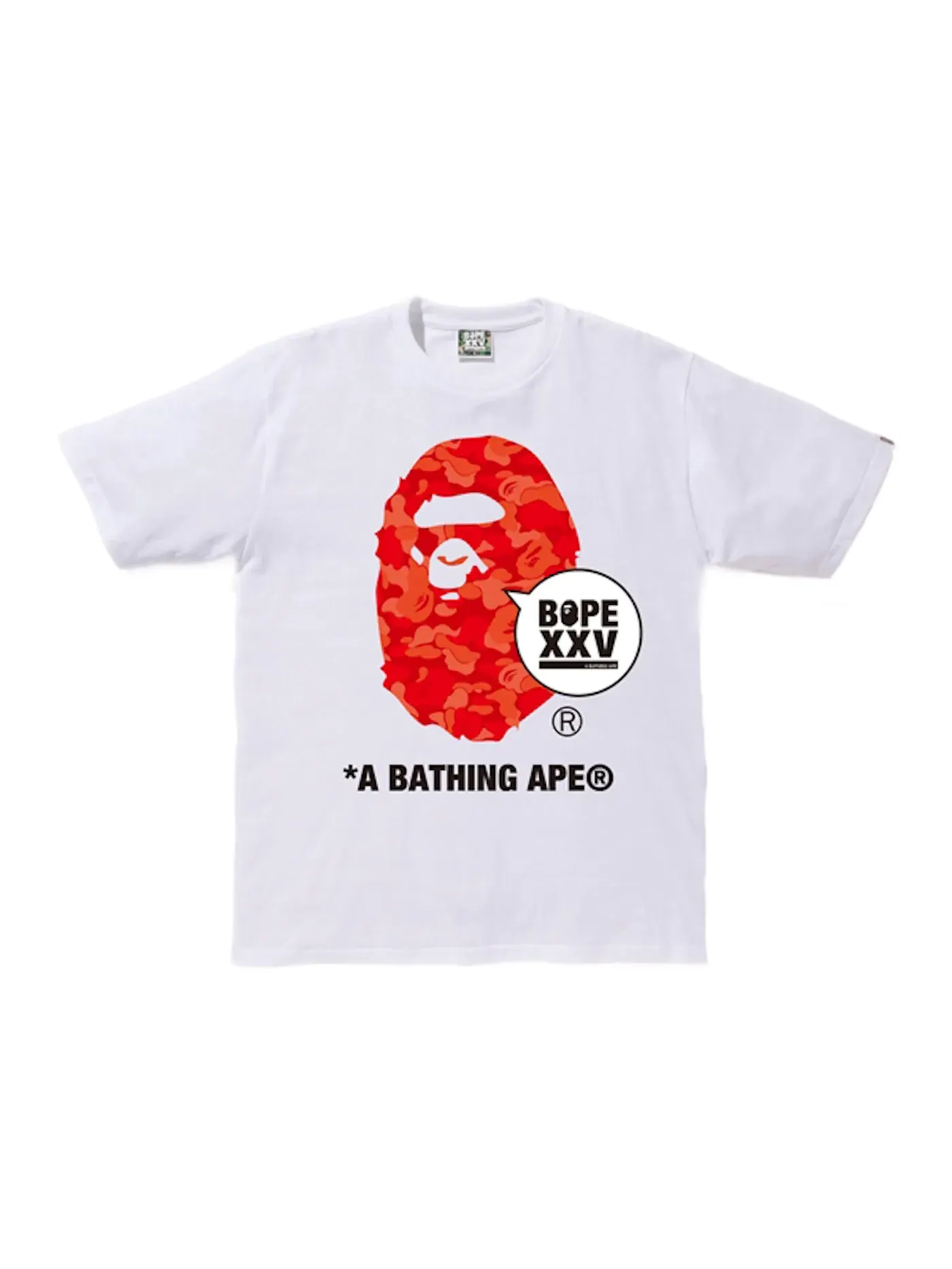 Мужская футболка с принтом BAPE Store Seoul XXV Ape Head Tee