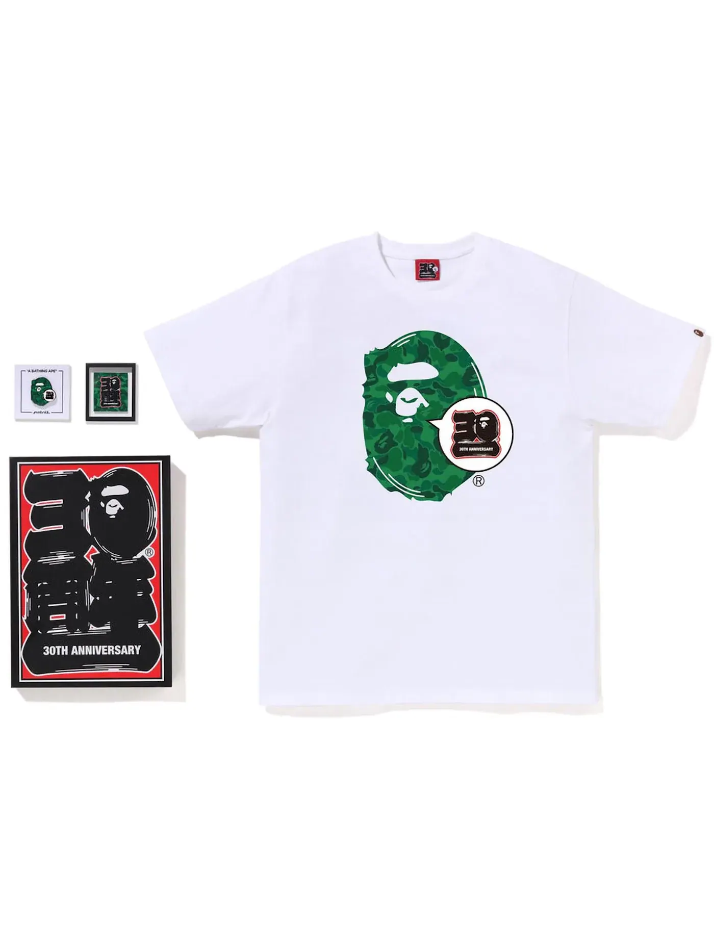 Мужской комплект футболок BAPE 30th Anniversary Ape Head Tee Set