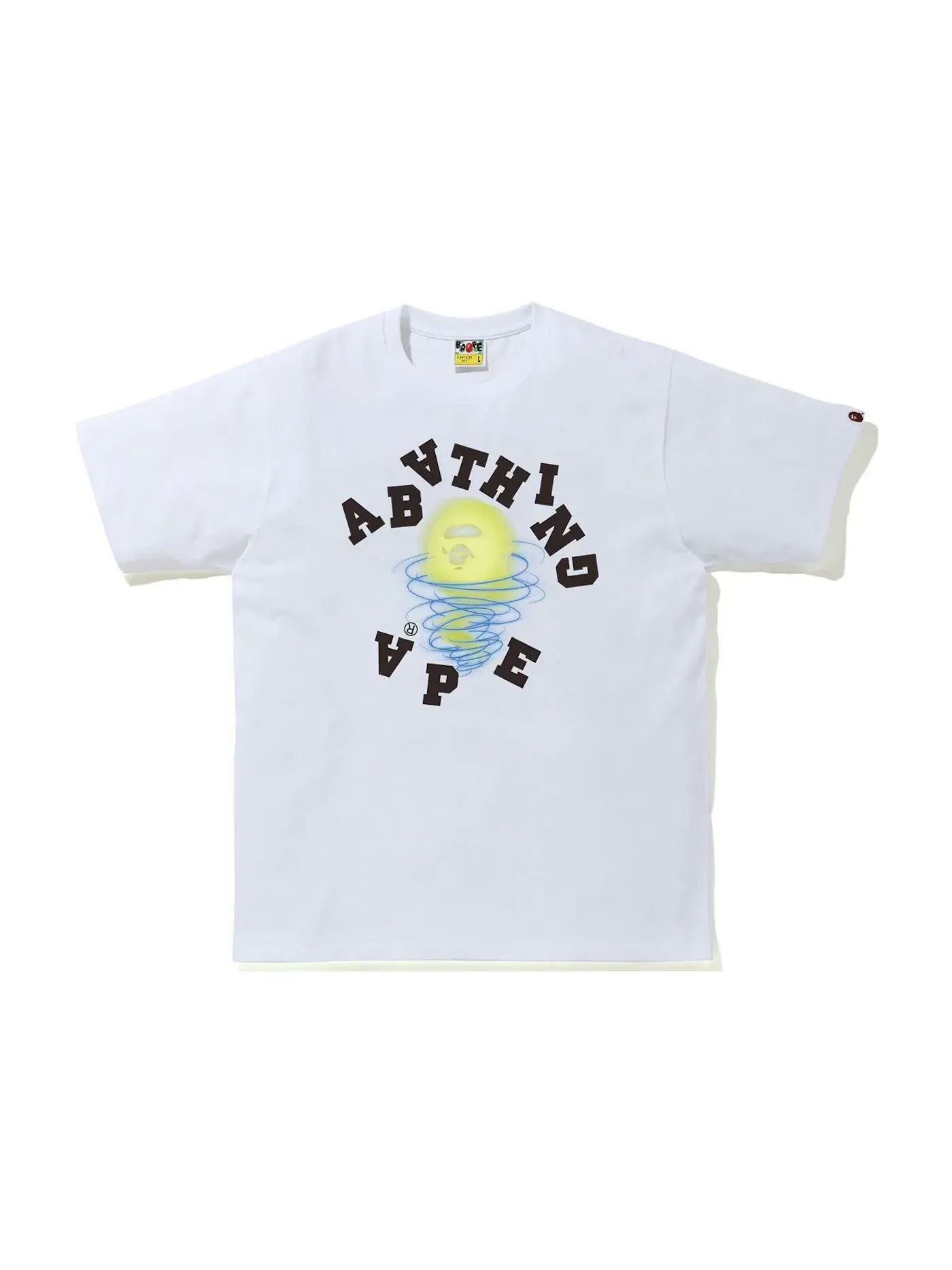 Мужская футболка с принтом BAPE Storm Broken College Tee