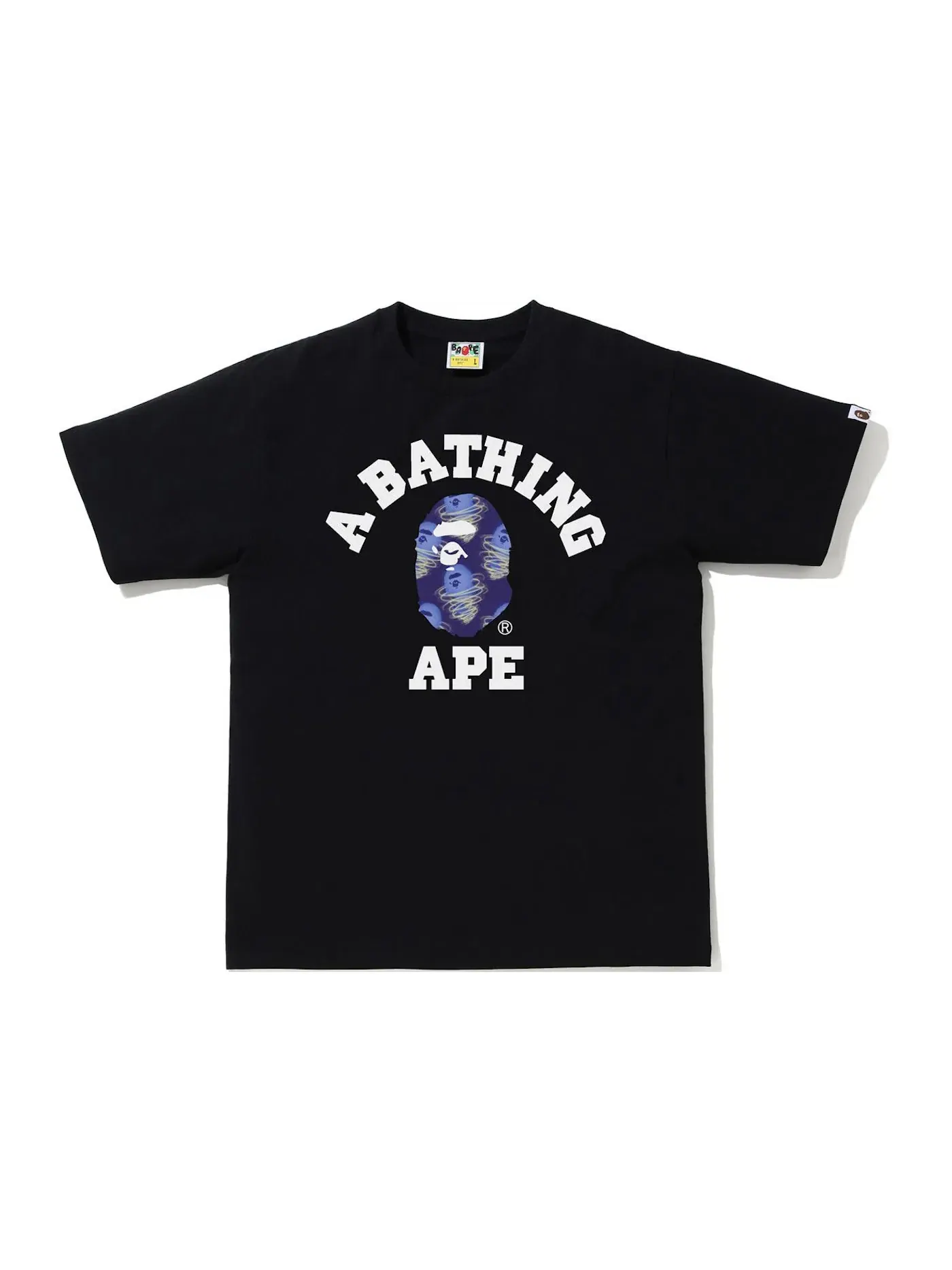 Мужская футболка с принтом BAPE Storm College Tee BAPE