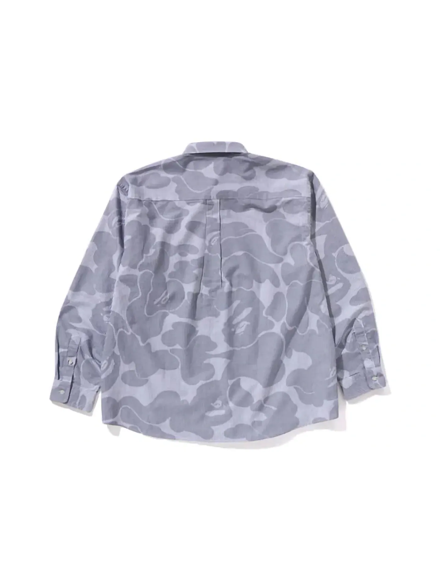 Мужская рубашка свободного кроя с принтом BAPE Stripe Camo — изображение 2 из 2, серый