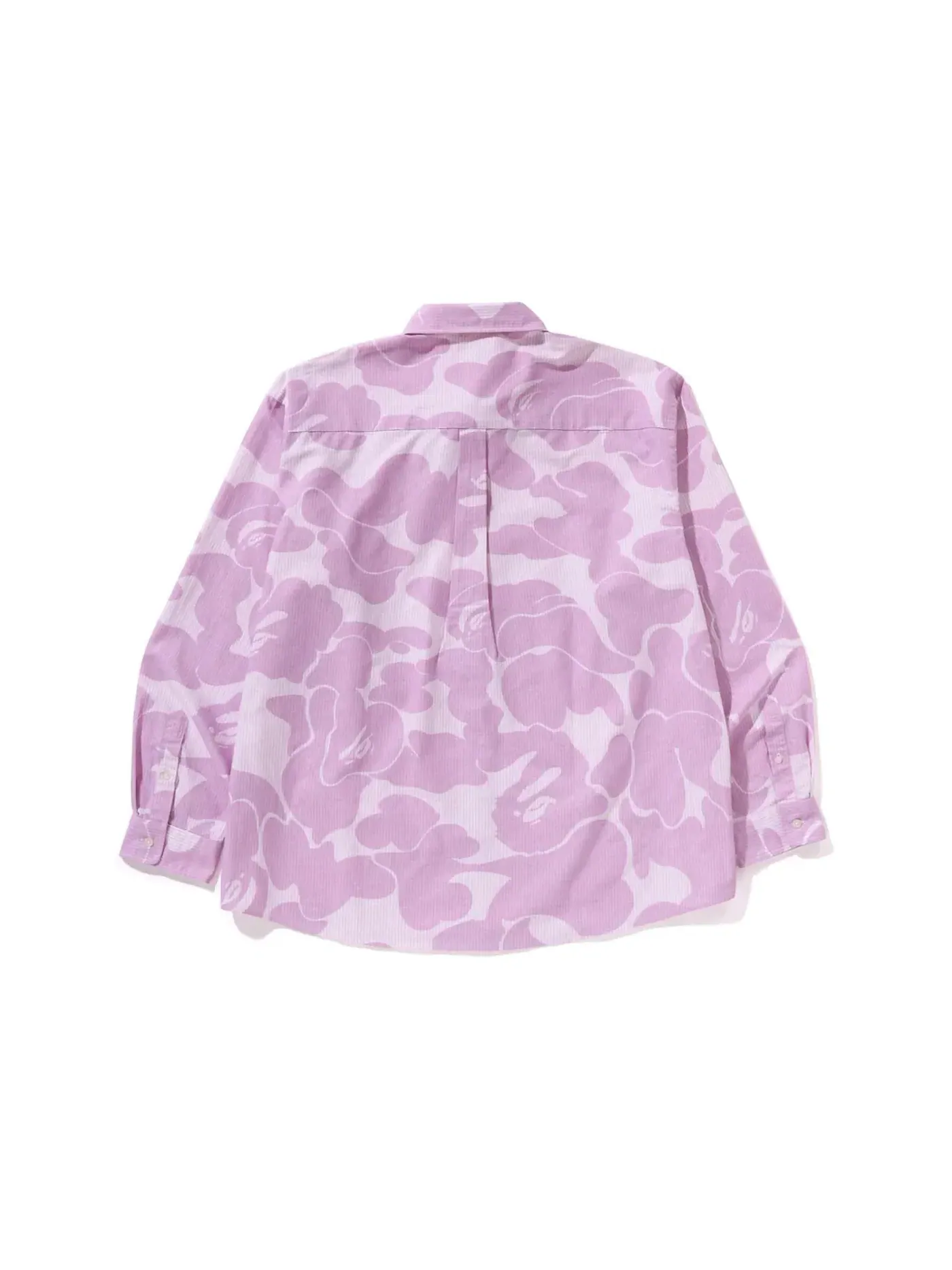 Мужская рубашка свободного кроя с принтом BAPE Stripe Camo Shirt BAPE — изображение 2 из 2, фиолетовый