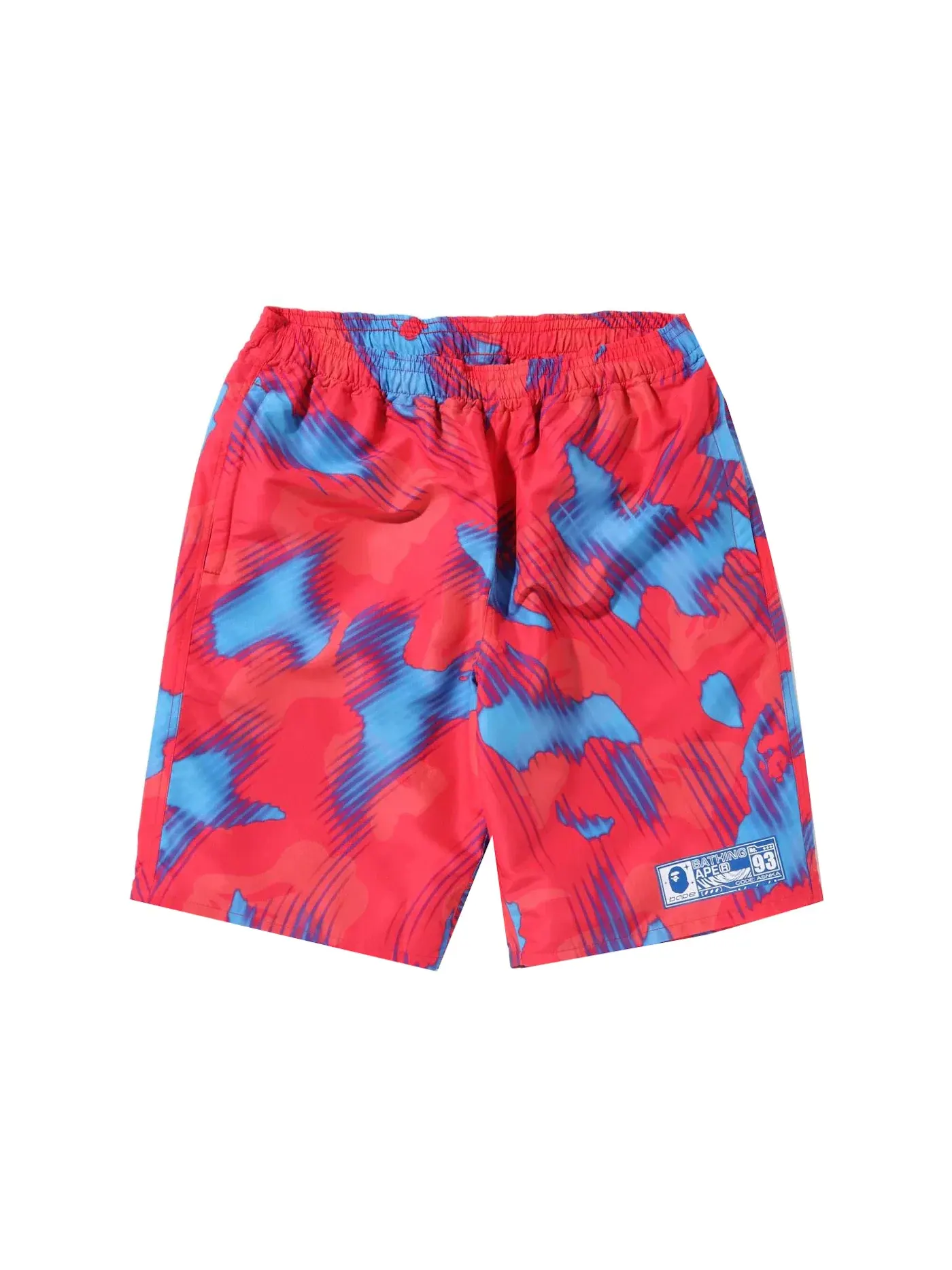 Мужские шорты с камуфляжным принтом BAPE — изображение 1 из 3, красный