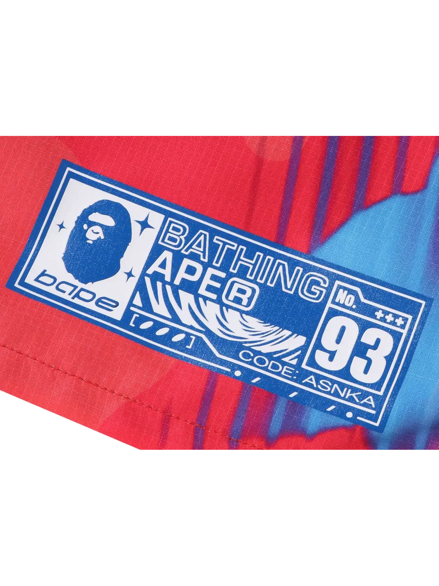 Мужские шорты с камуфляжным принтом BAPE — изображение 3 из 3, красный