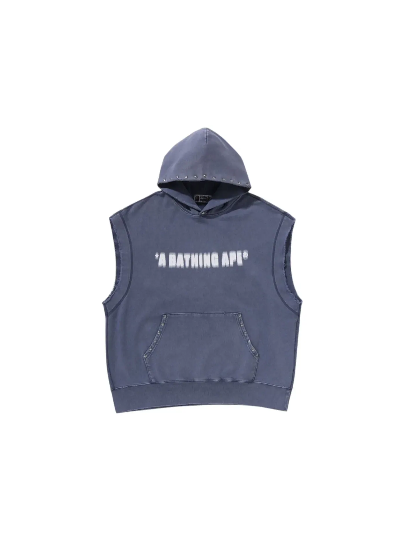 Мужской пуловер без рукавов с принтом BAPE Hoodie — изображение 1 из 2, темно-серый