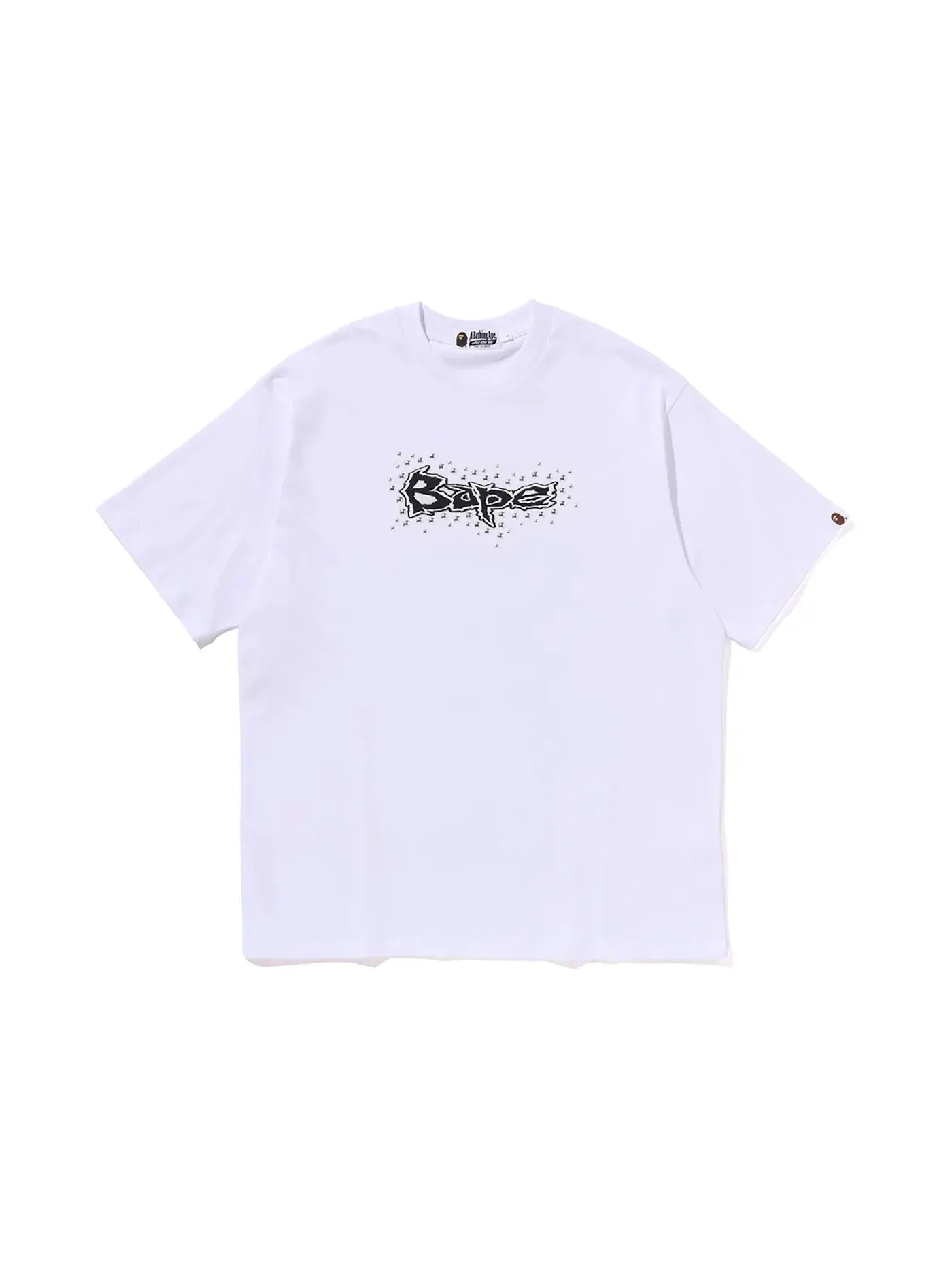 Мужская футболка свободного кроя BAPE Studs BAPE Logo Relaxed Fit Tee — изображение 1 из 1, белый