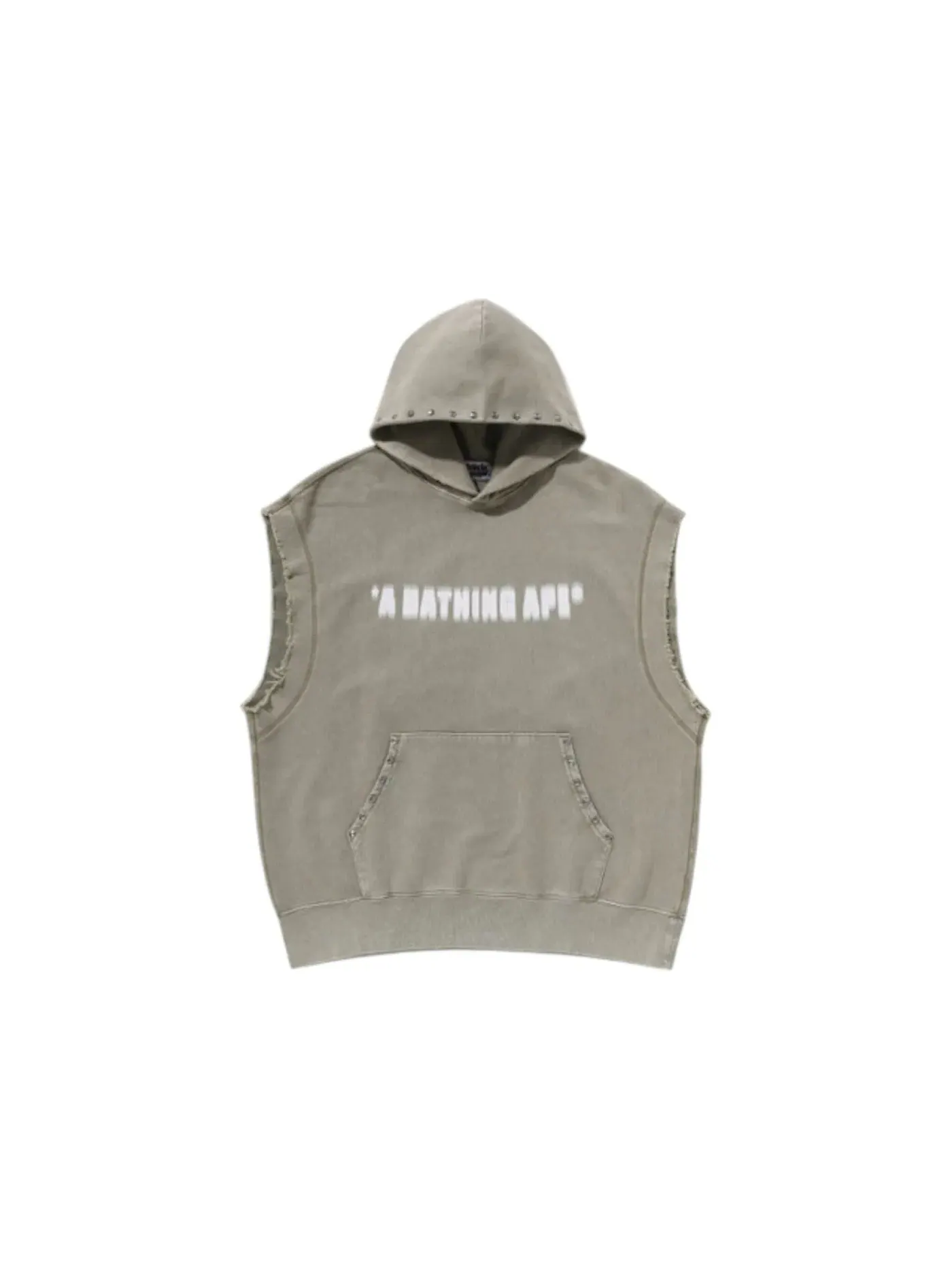Мужской безрукавный пуловер-худи BAPE, Olivedrab — изображение 1 из 2