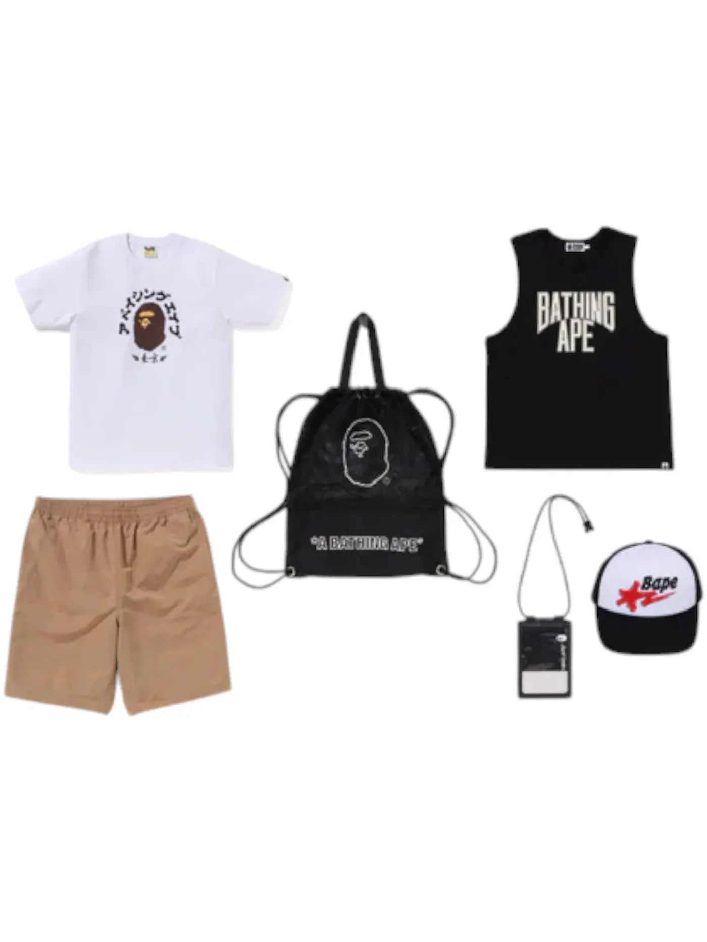 Мужской комплект сумок Bundle BAPE — изображение 1 из 3, черный