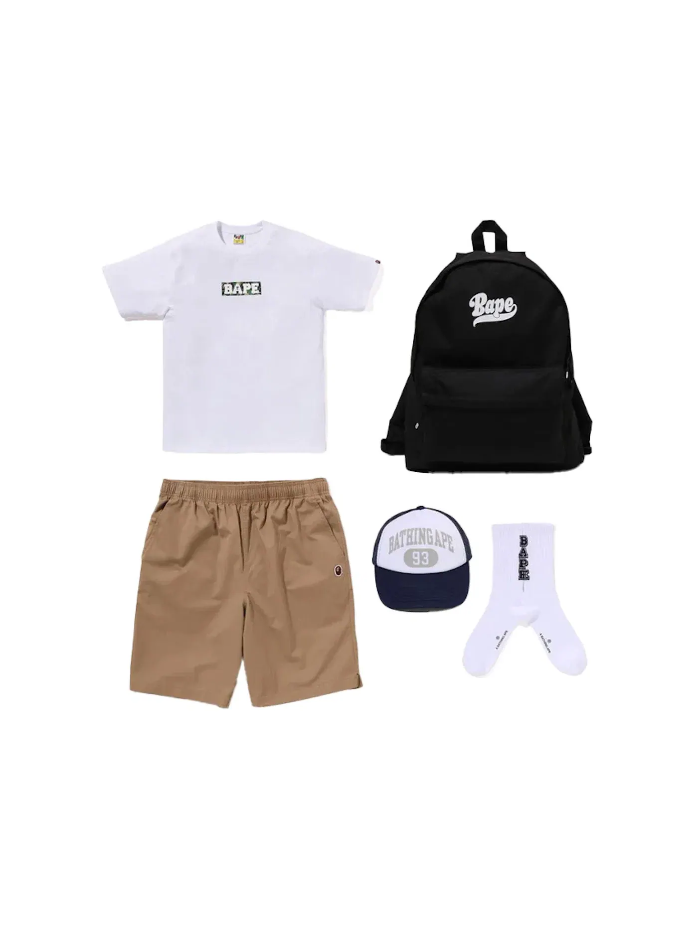 Мужская футболка с принтом BAPE Bundle (SS23) — изображение 1 из 5, мульти