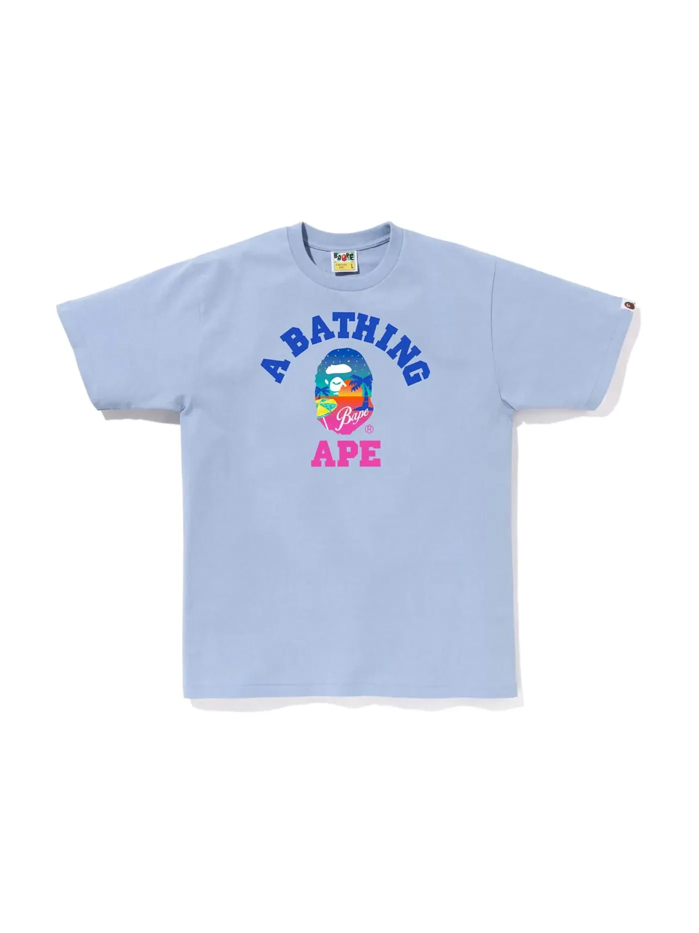 Мужская футболка с принтом BAPE Sunset Beach Tee BAPE, Sax — изображение 1 из 1