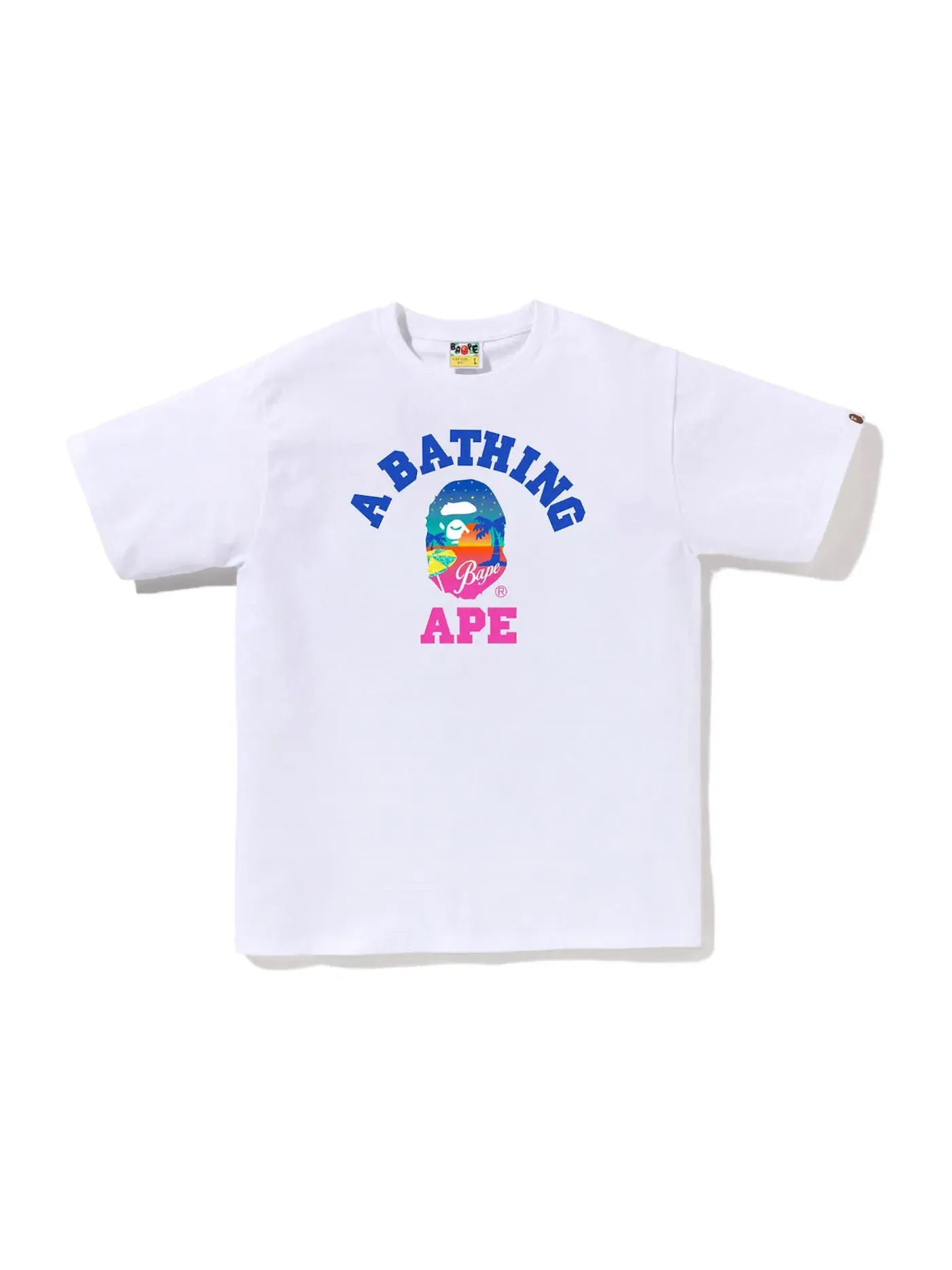 Мужская футболка с принтом Sunset Beach Tee BAPE — изображение 1 из 1, белый