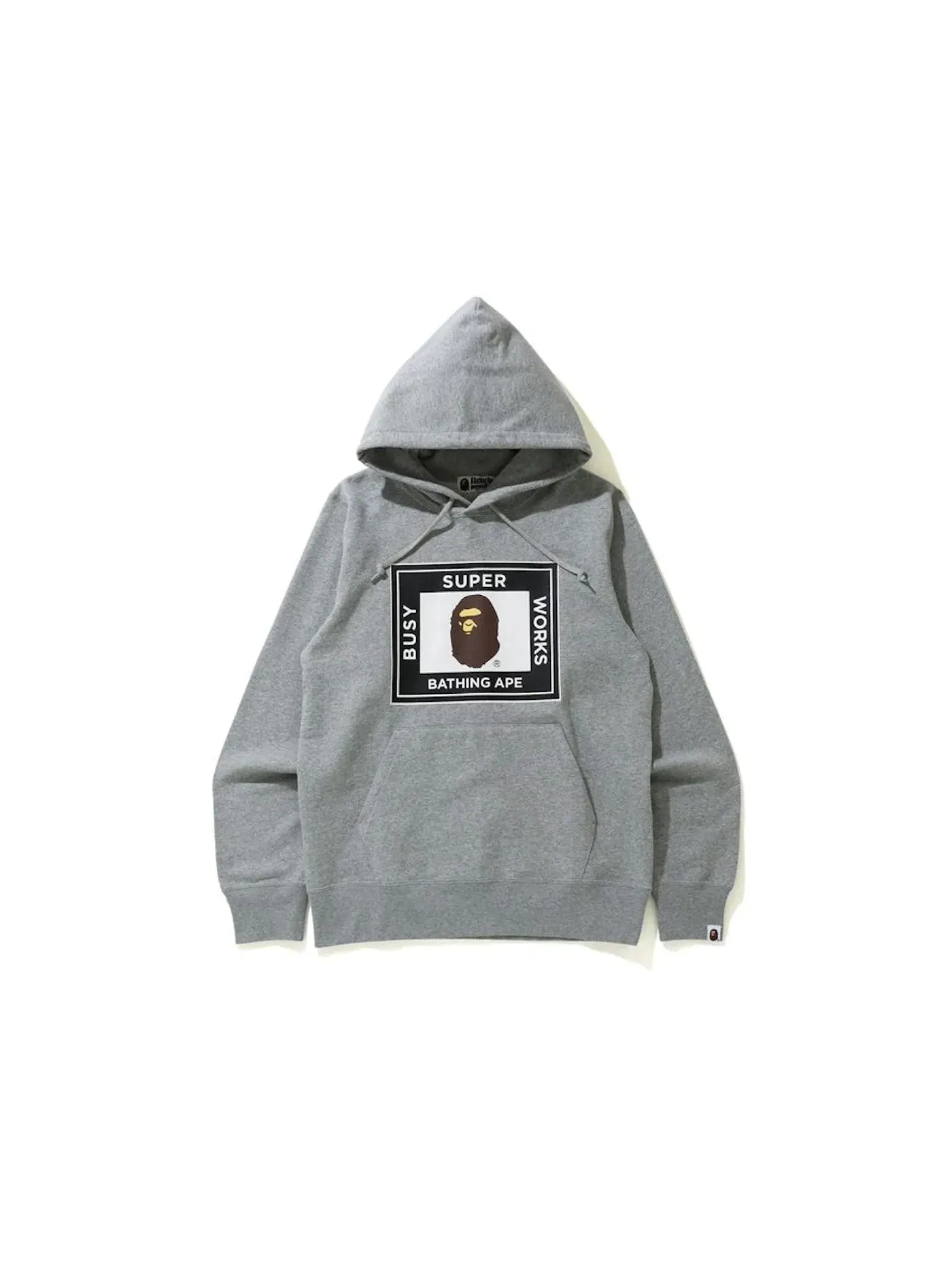 Мужской пуловер-худи BAPE Super Busy Works — изображение 1 из 1, серый