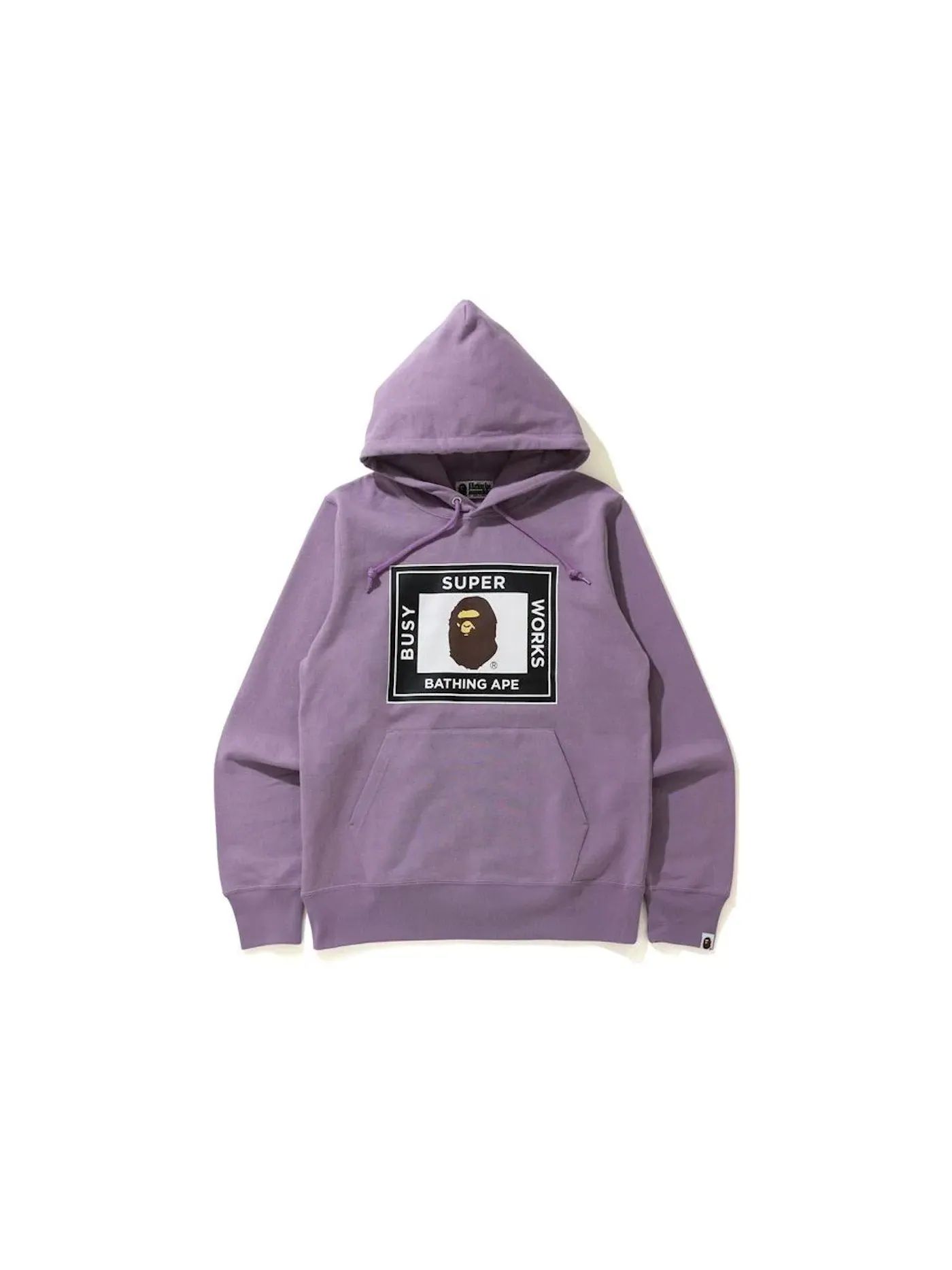 Мужской худи с принтом BAPE Super Busy Works Pullover Hoodie BAPE — изображение 1 из 1, фиолетовый