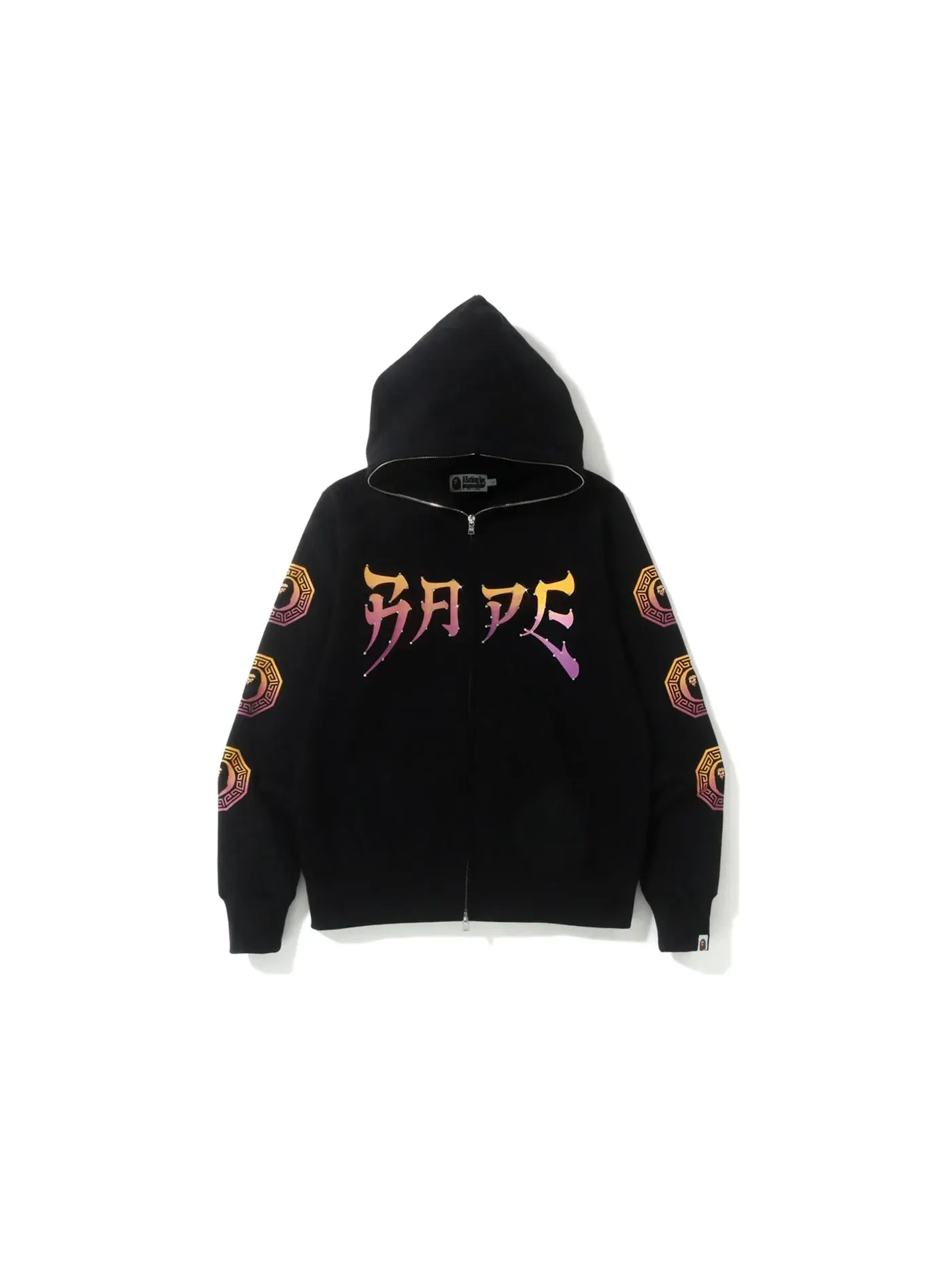 Мужская худи с принтом Full Zip Hoodie BAPE — изображение 1 из 3, черный