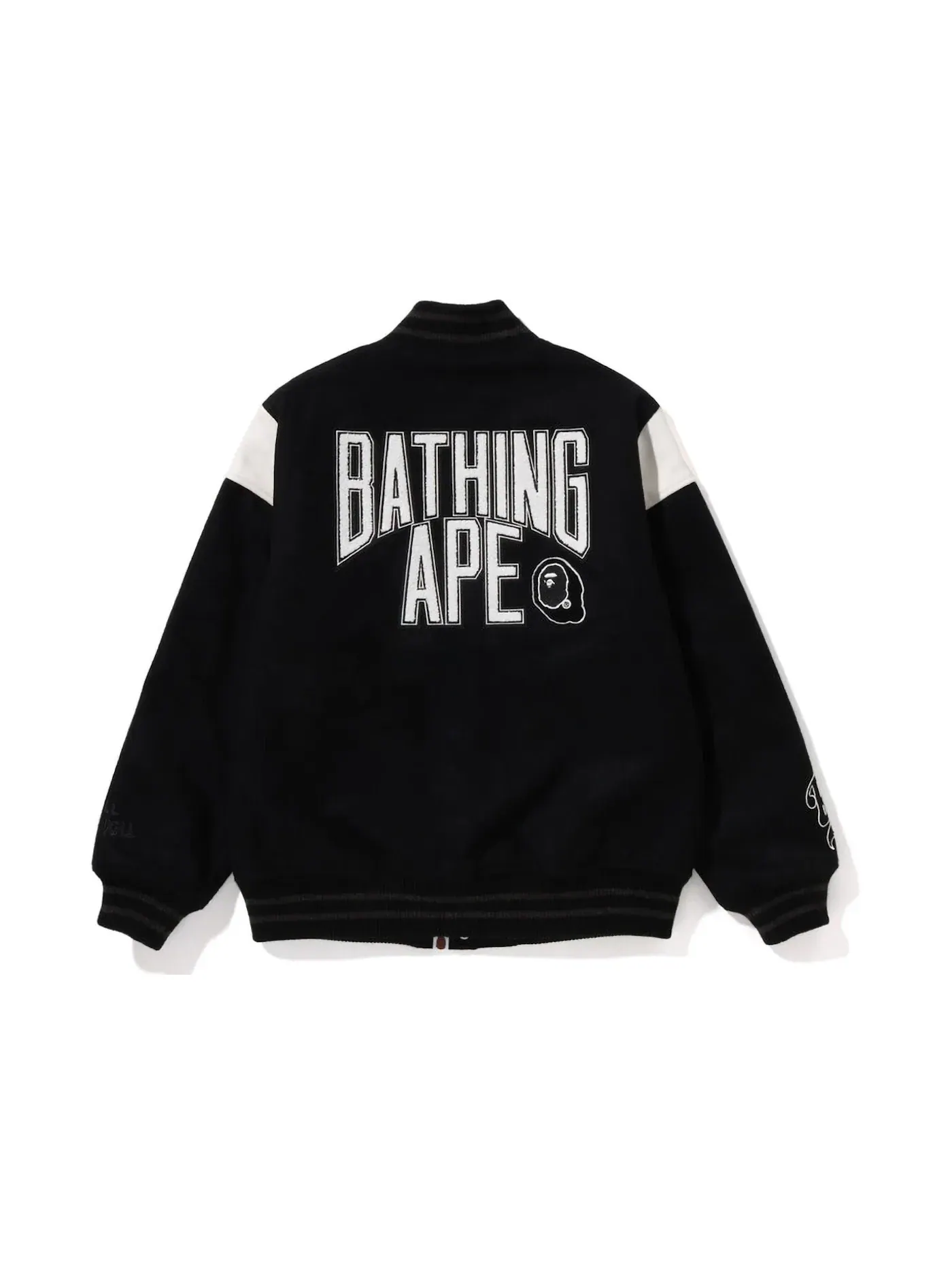 Мужская куртка-бомбер BAPE Switch Shoulder Varsity Jacket — изображение 2 из 2, черный