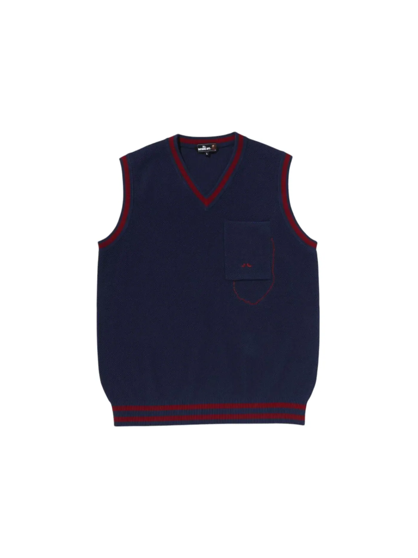 Мужской свитер с длинным рукавом BAPE Navy — изображение 1 из 2
