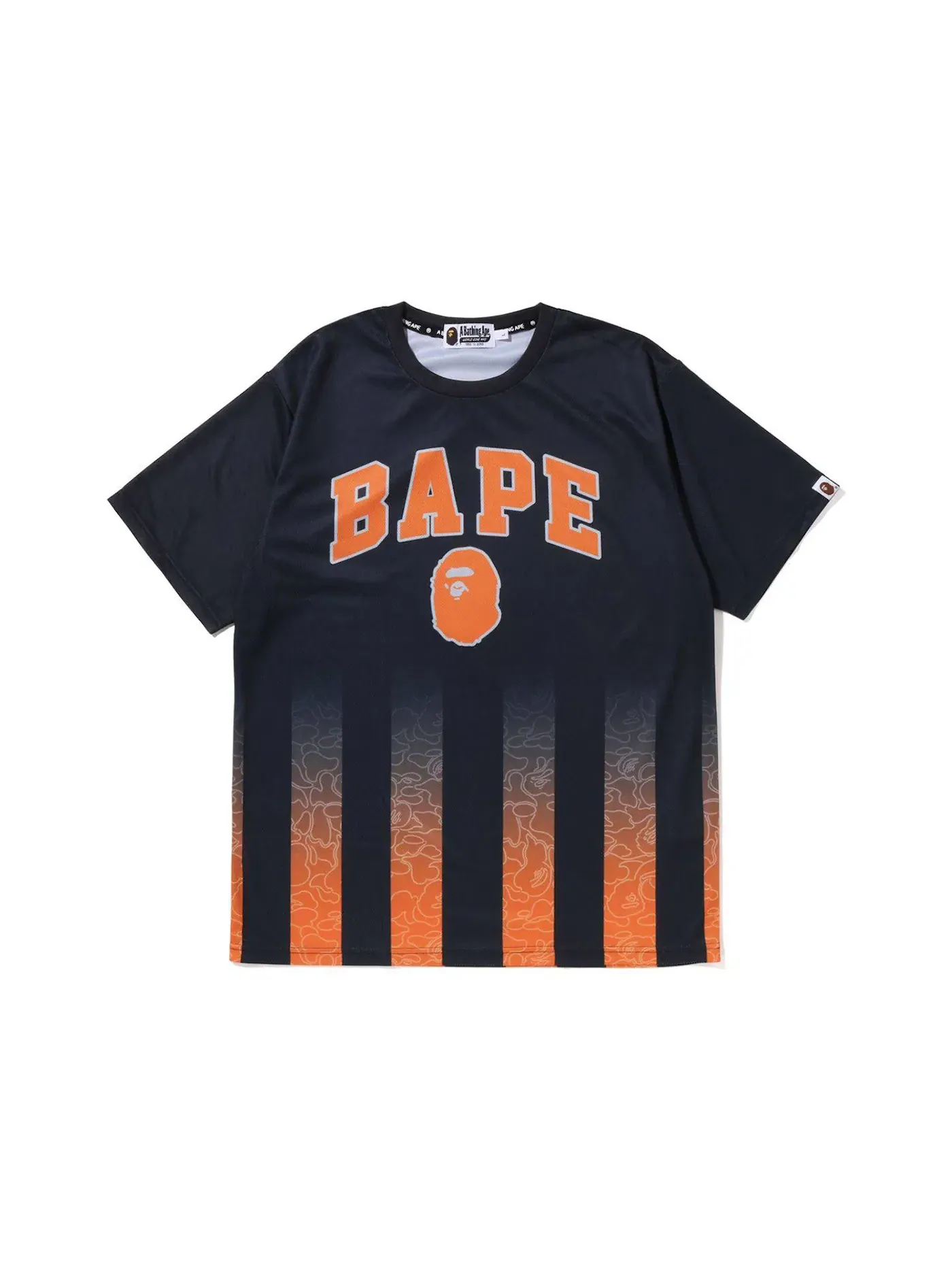 Мужская футболка с принтом Team Jersey Tee BAPE — изображение 1 из 2, черный