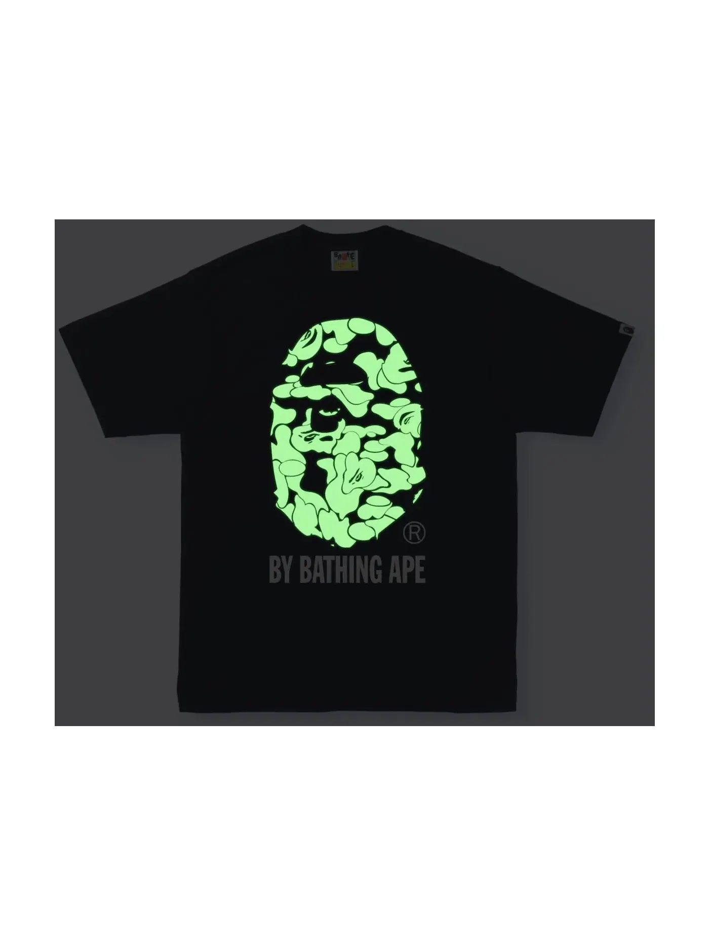 Мужская футболка с принтом Tee BAPE — изображение 2 из 2, черный