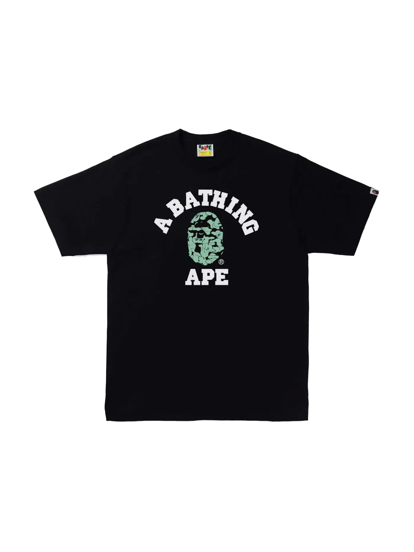 Мужская футболка с принтом BAPE Tee — изображение 1 из 2, черный