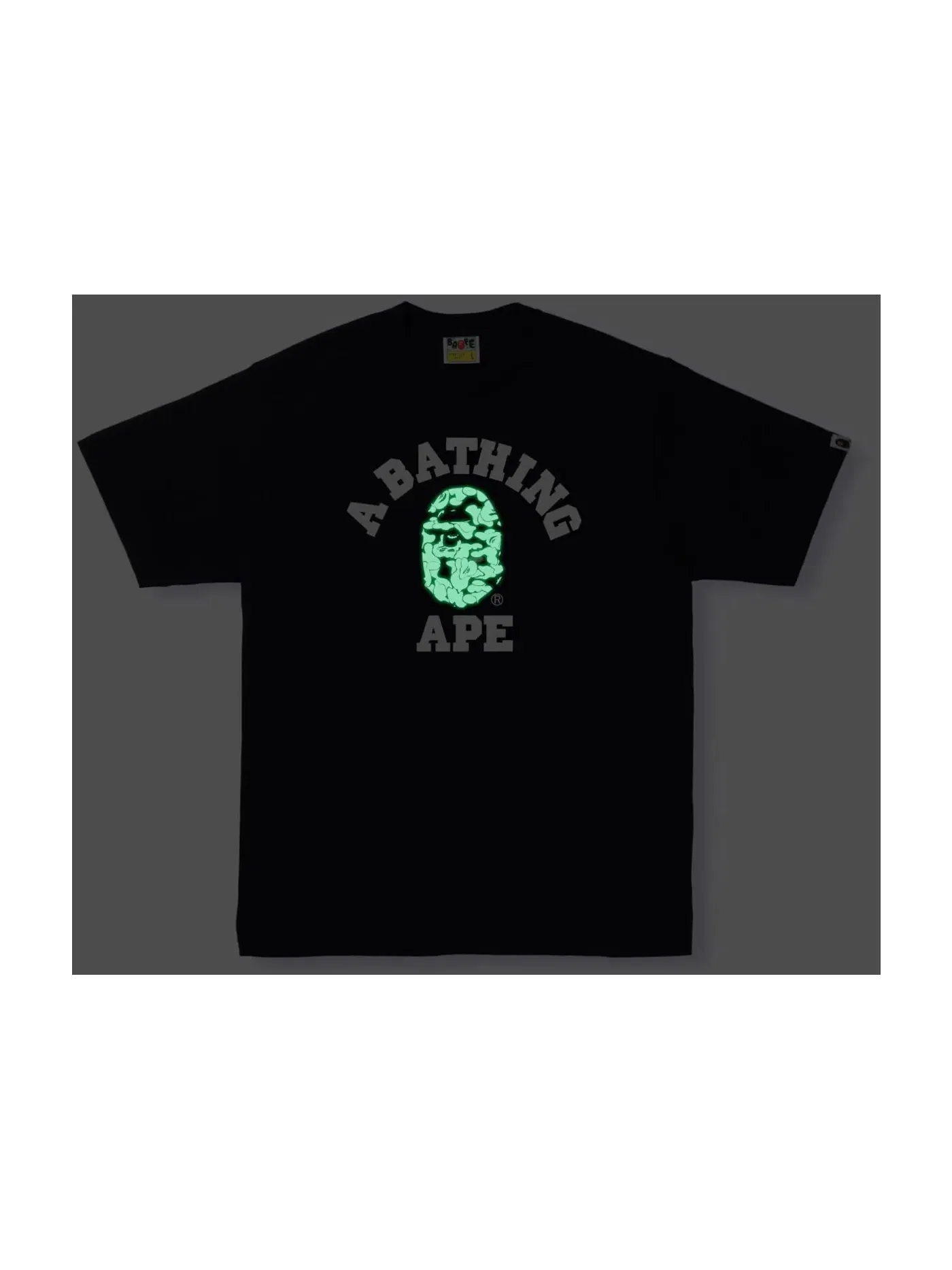 Мужская футболка с принтом BAPE Tee — изображение 2 из 2, черный