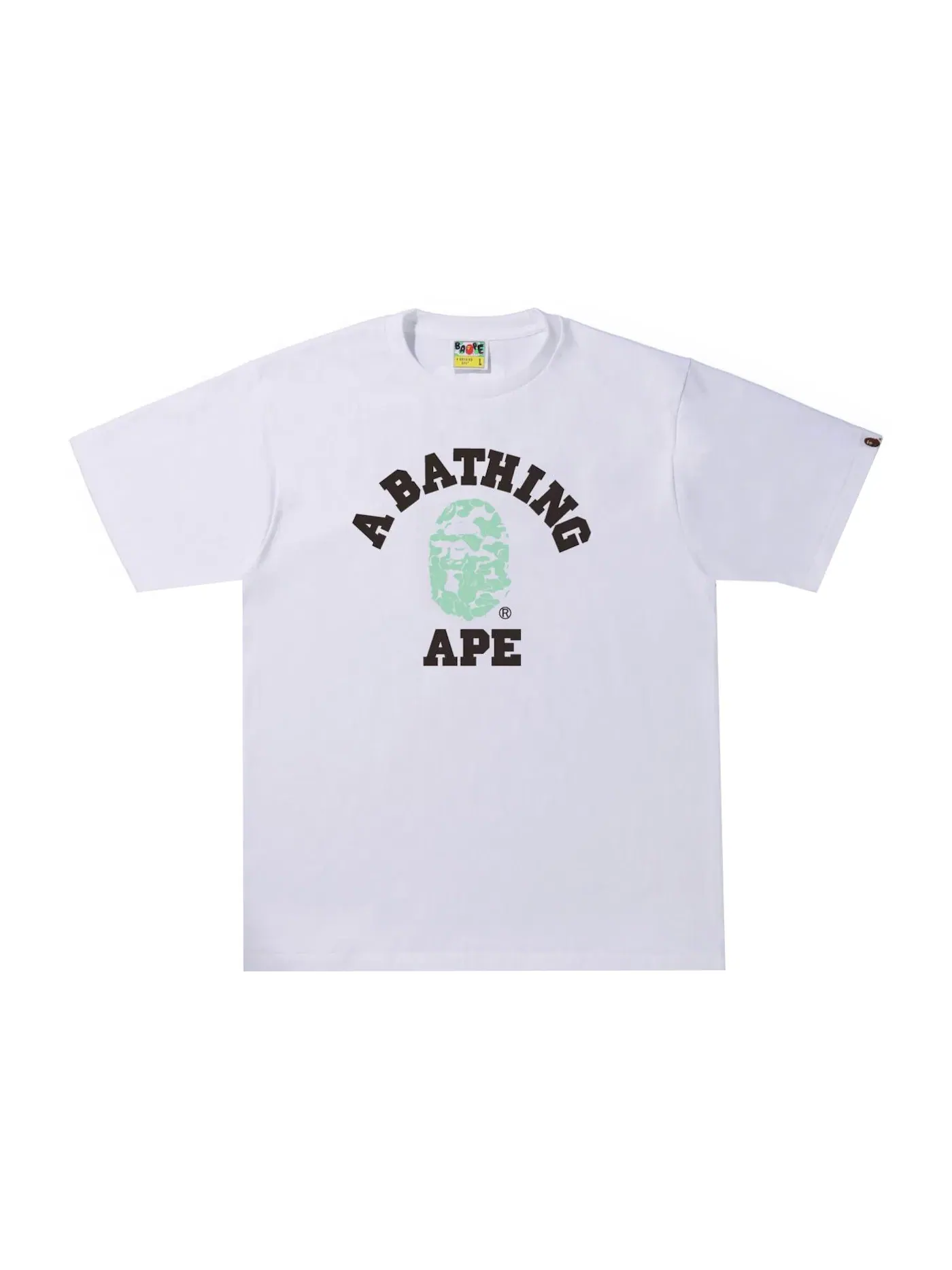Мужская футболка с принтом BAPE Tee — изображение 1 из 2, белый