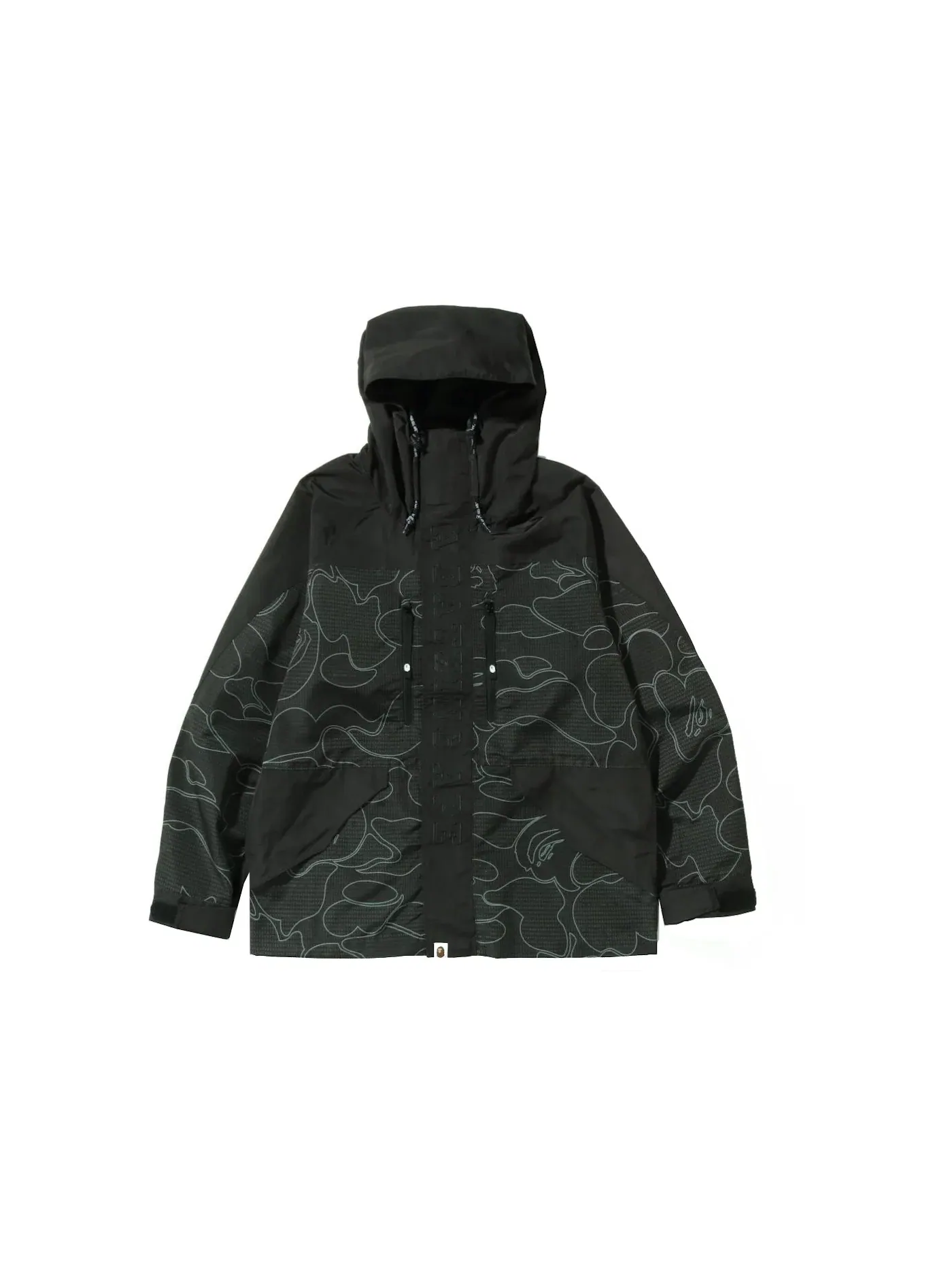 Мужская куртка с камуфляжным принтом BAPE — изображение 1 из 2, черный