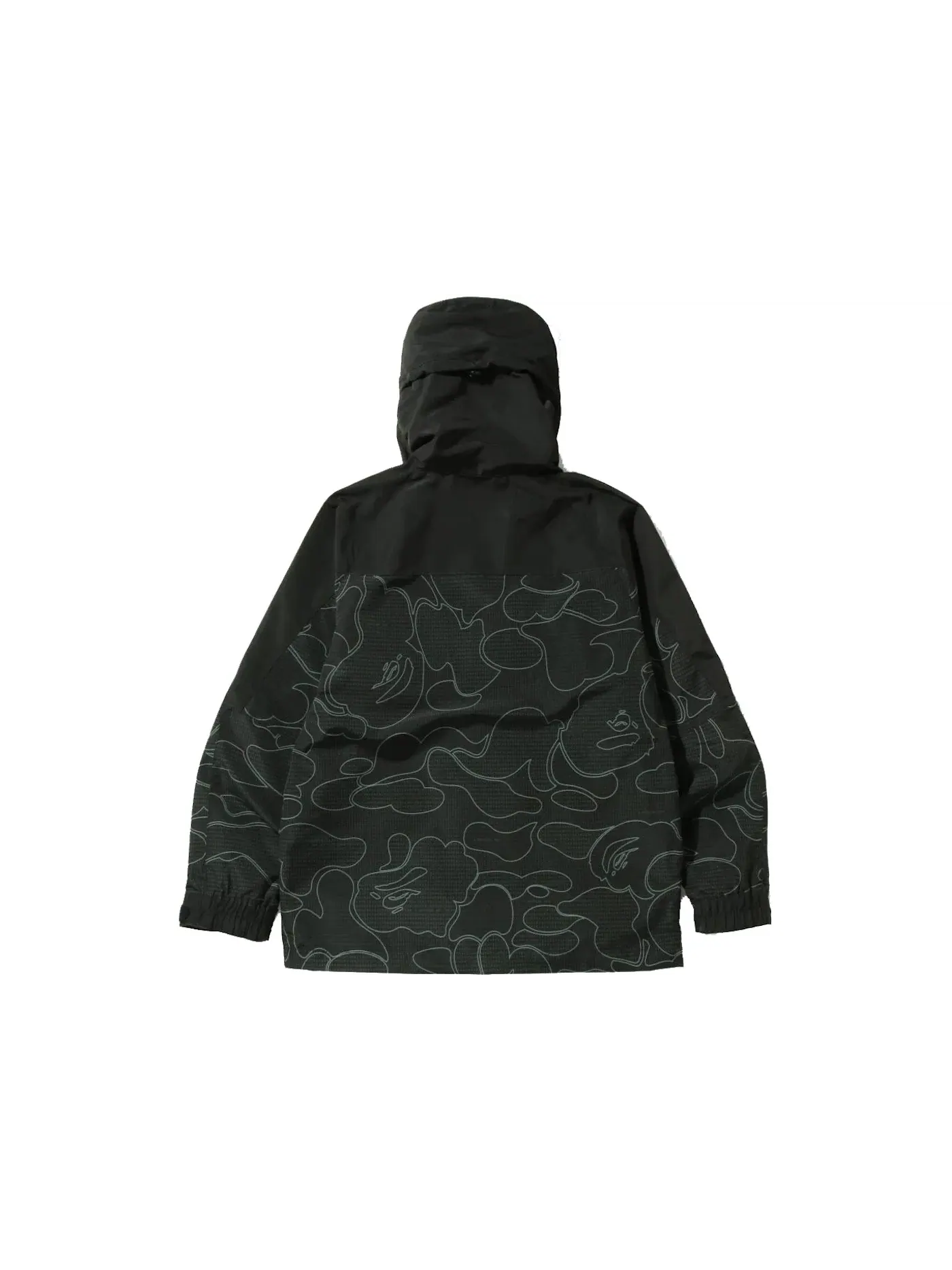 Мужская куртка с камуфляжным принтом BAPE — изображение 2 из 2, черный