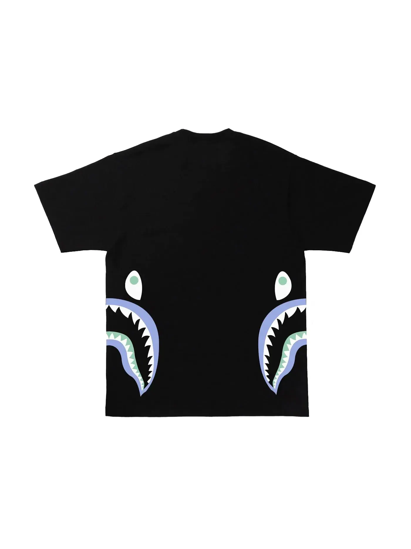 Мужская футболка с принтом BAPE Text Code Camo Side Shark Tee — изображение 2 из 3, черный